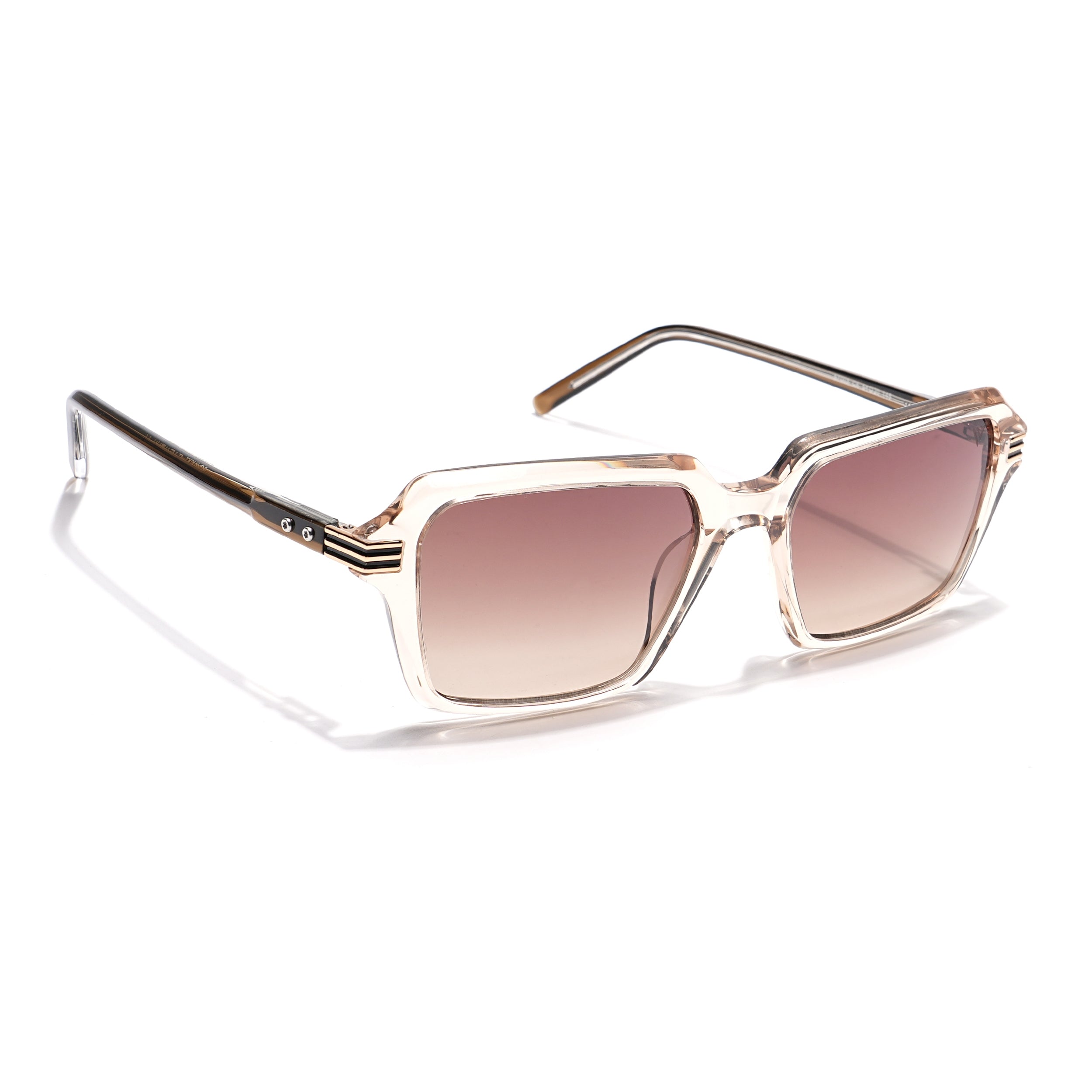 Voyage Select Rectangle Sunglasses (Light Brown Lens | Transparent Brown Frame - SLMG6124)