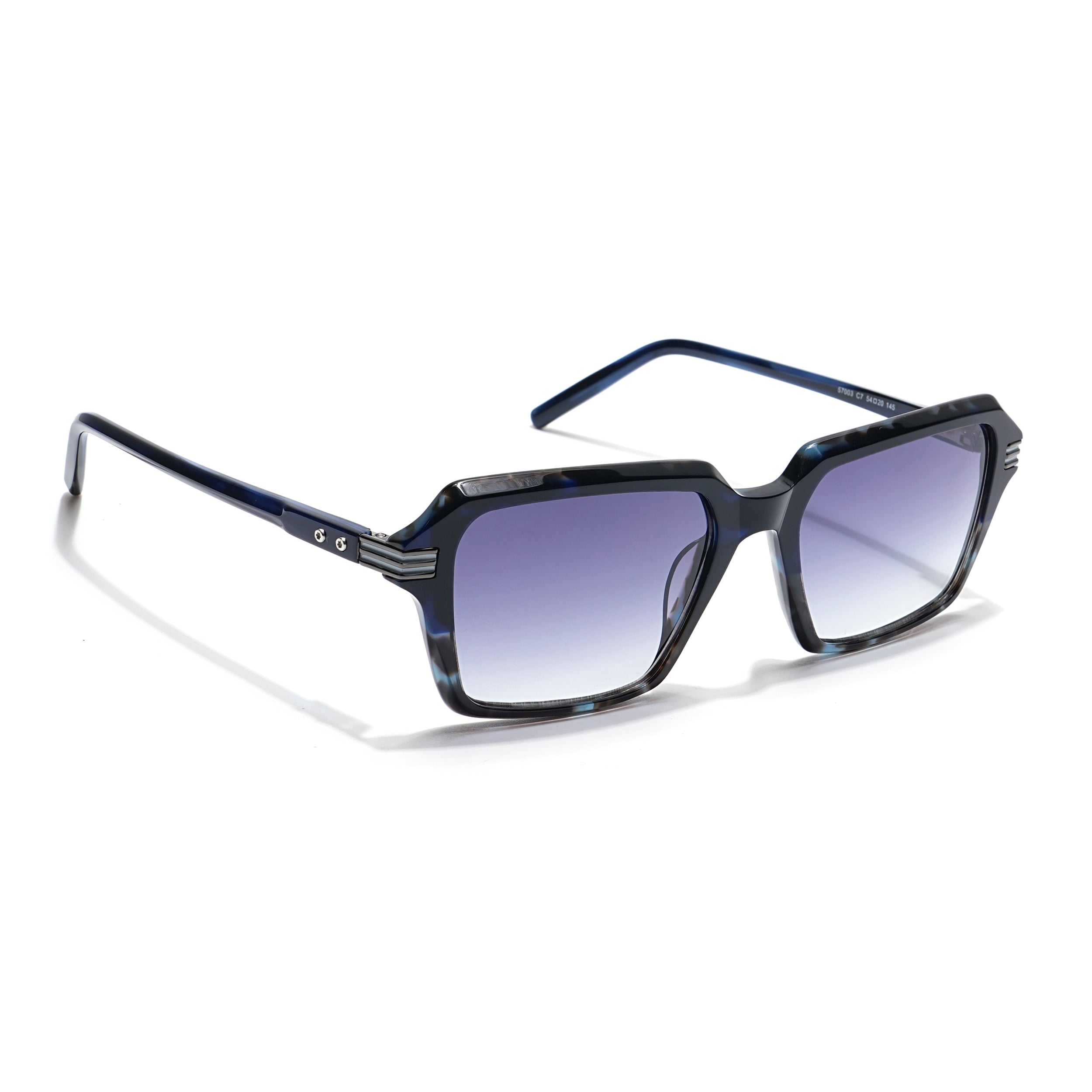 Voyage Select Rectangle Sunglasses (Grey & Clear Lens | Demi Blue Frame - SLMG6125)