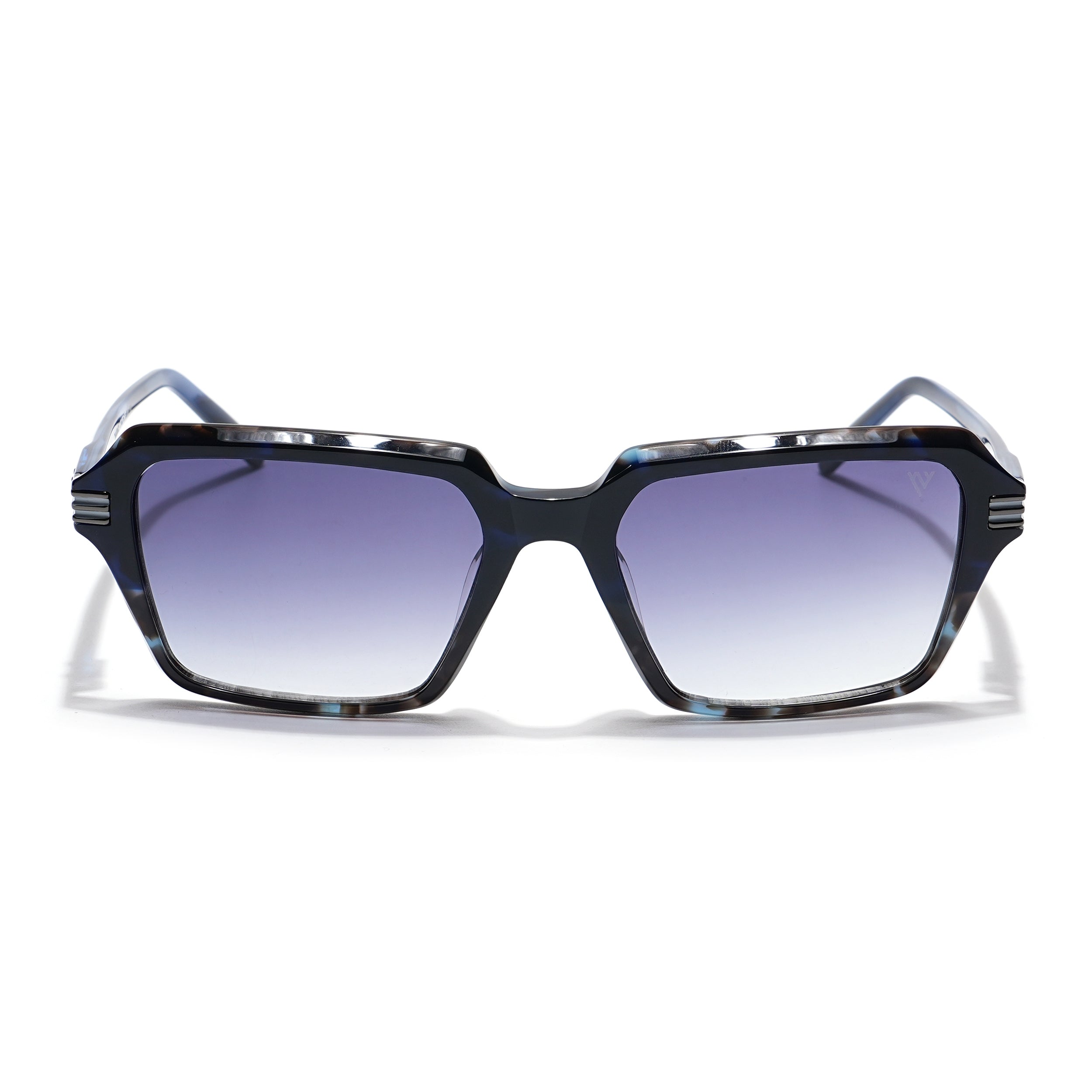 Voyage Select Rectangle Sunglasses (Grey & Clear Lens | Demi Blue Frame - SLMG6125)