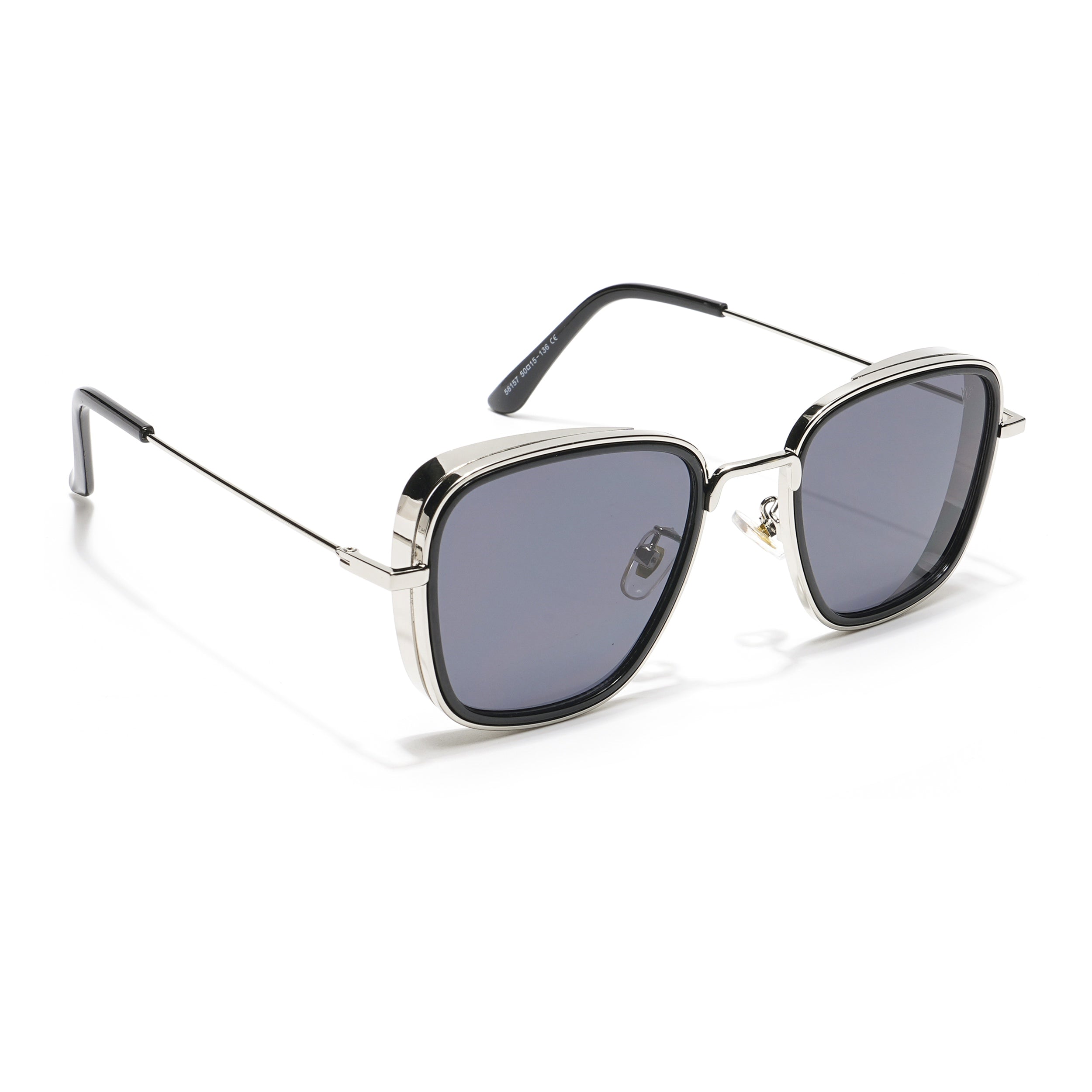 Rogue | Black-Silver Retro Square Sunglasses MG2970