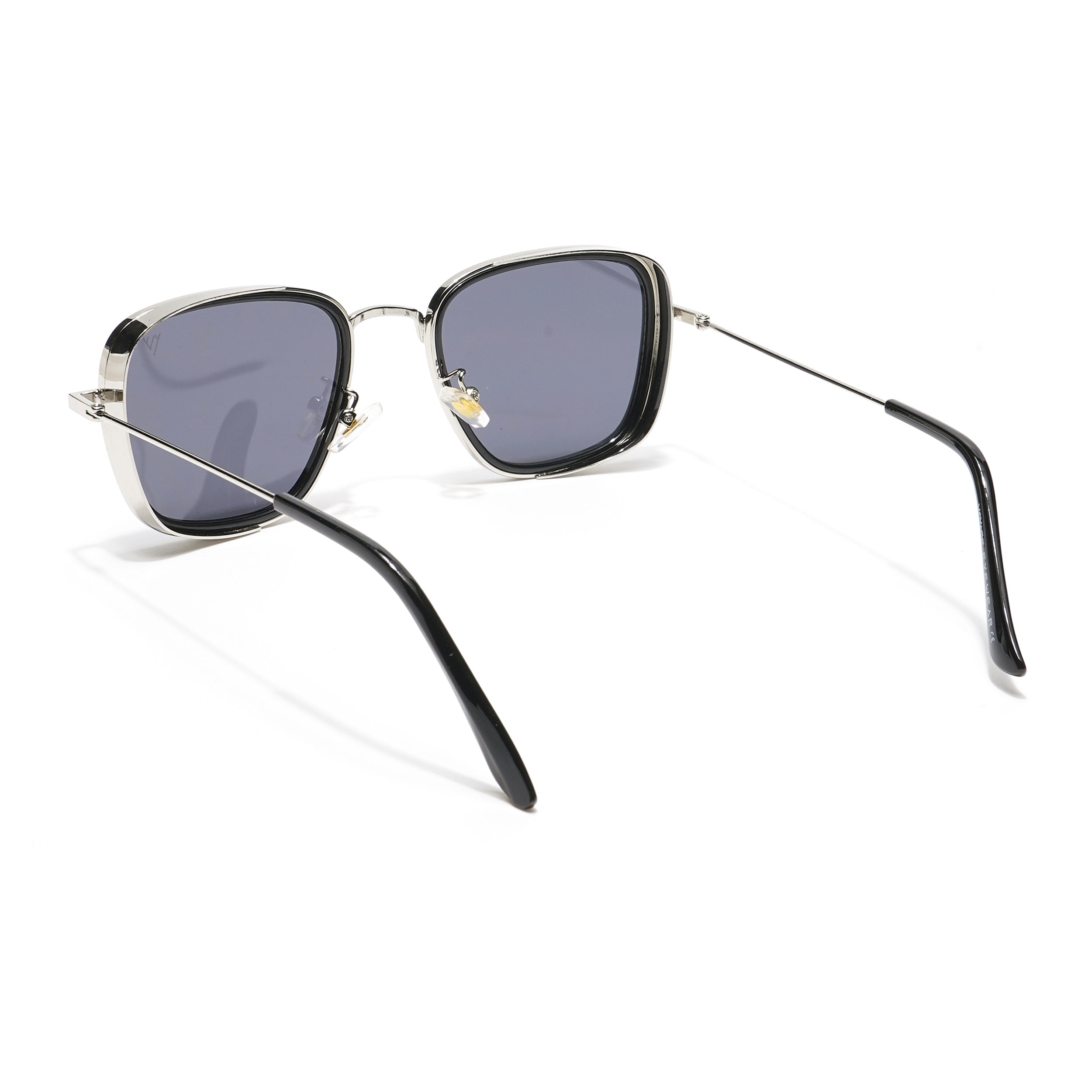 Rogue | Black-Silver Retro Square Sunglasses MG2970