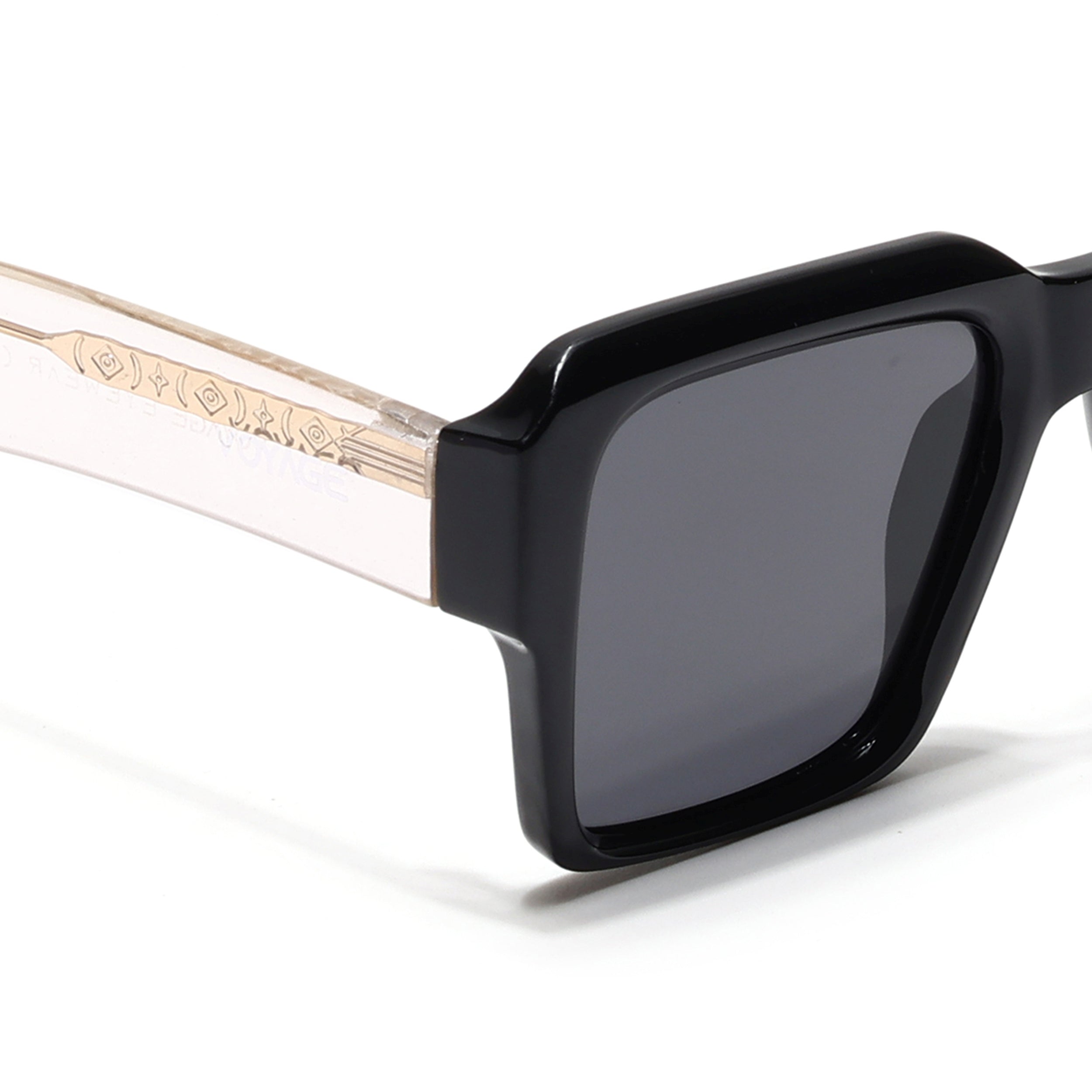 Flux | Shine Black Polarized Wayfarer Sunglasses - PMG4750