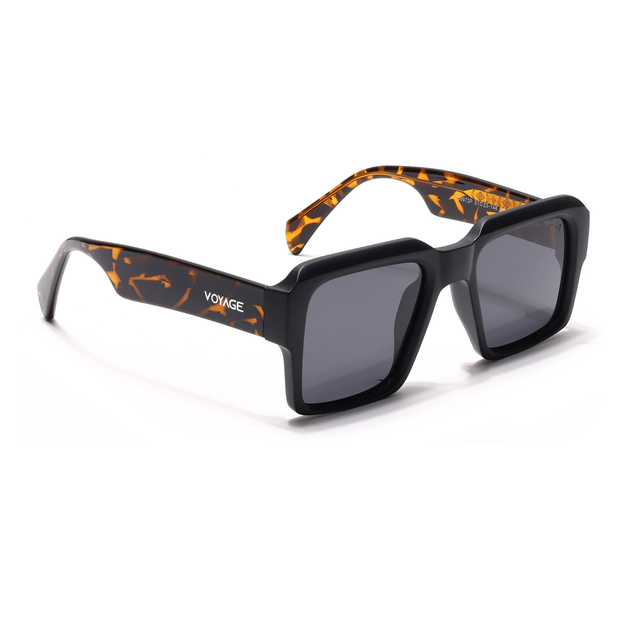 Flux | Matt Black Polarized Wayfarer Sunglasses - PMG4751