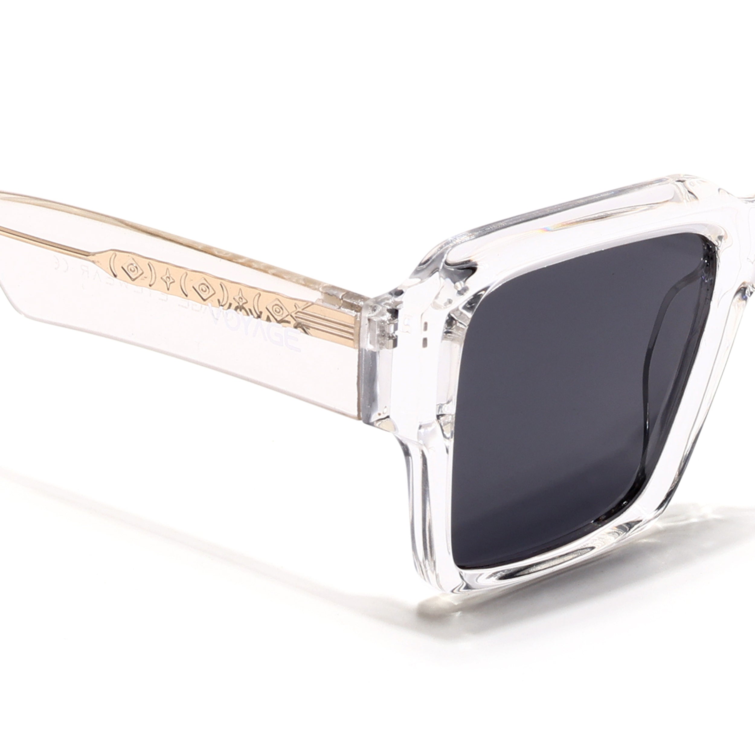 Flux | Transparent Polarized Wayfarer Sunglasses - PMG4752