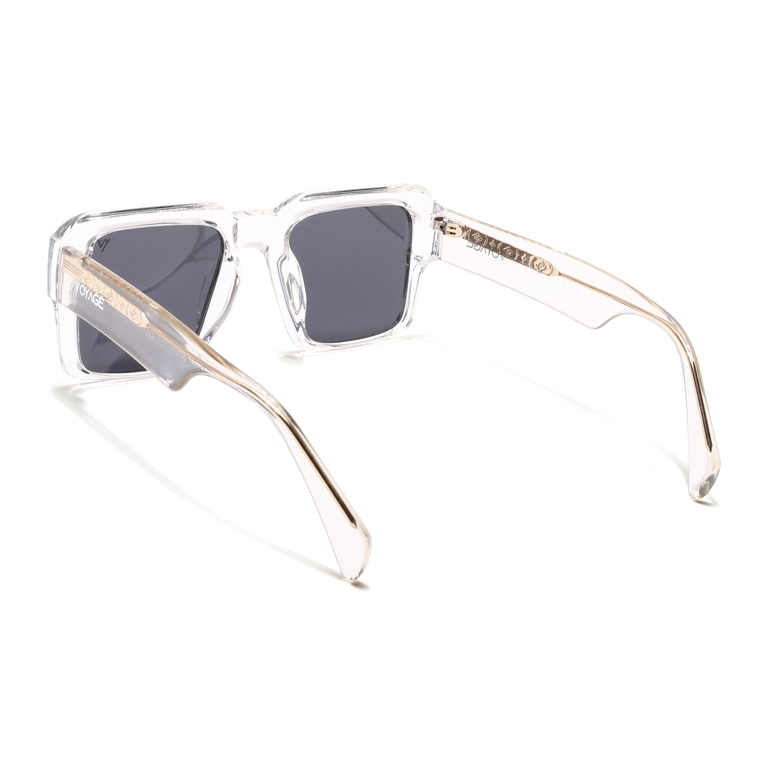 Flux | Transparent Polarized Wayfarer Sunglasses - PMG4752