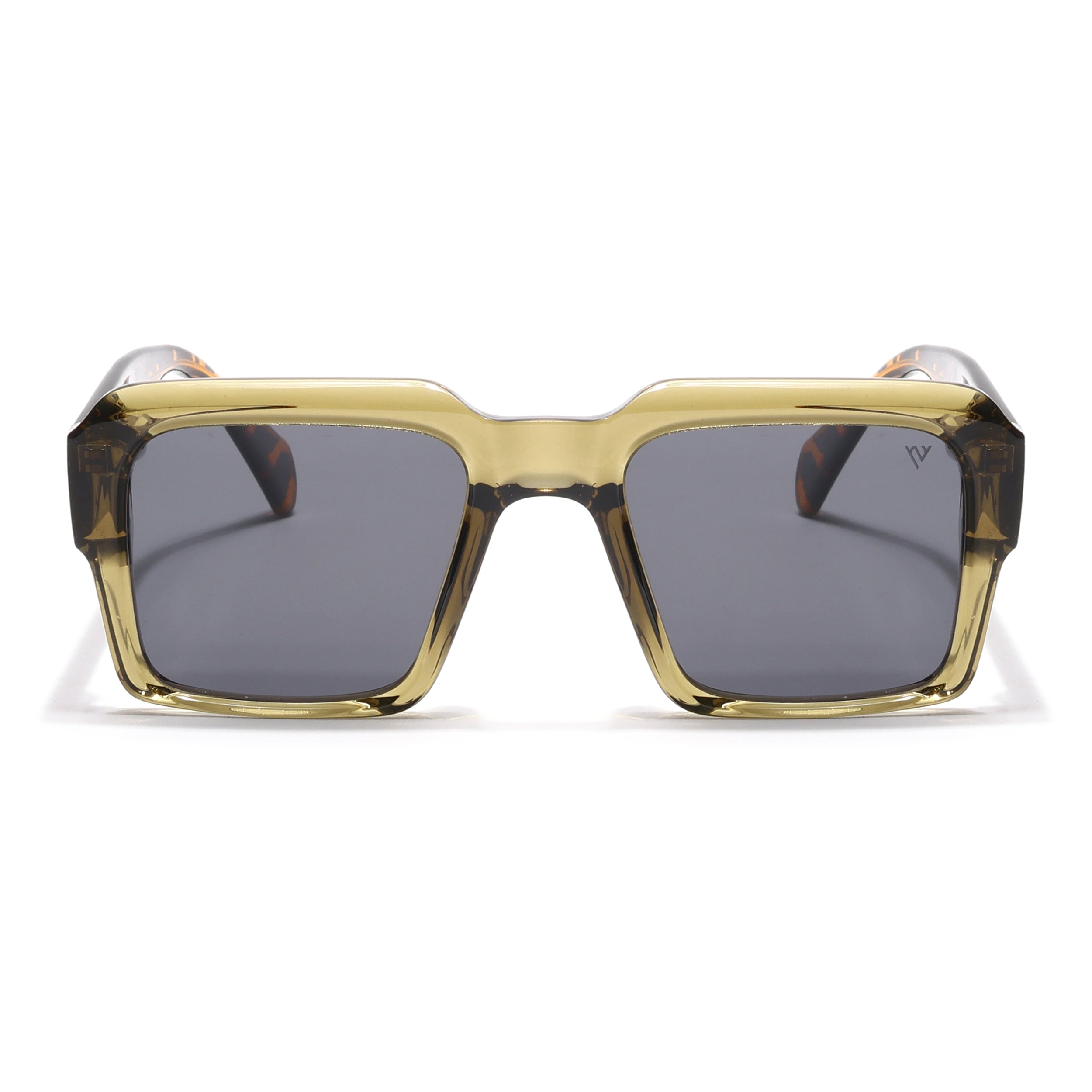 Flux | Demi Transparent Green Polarized Wayfarer Sunglasses - PMG4754