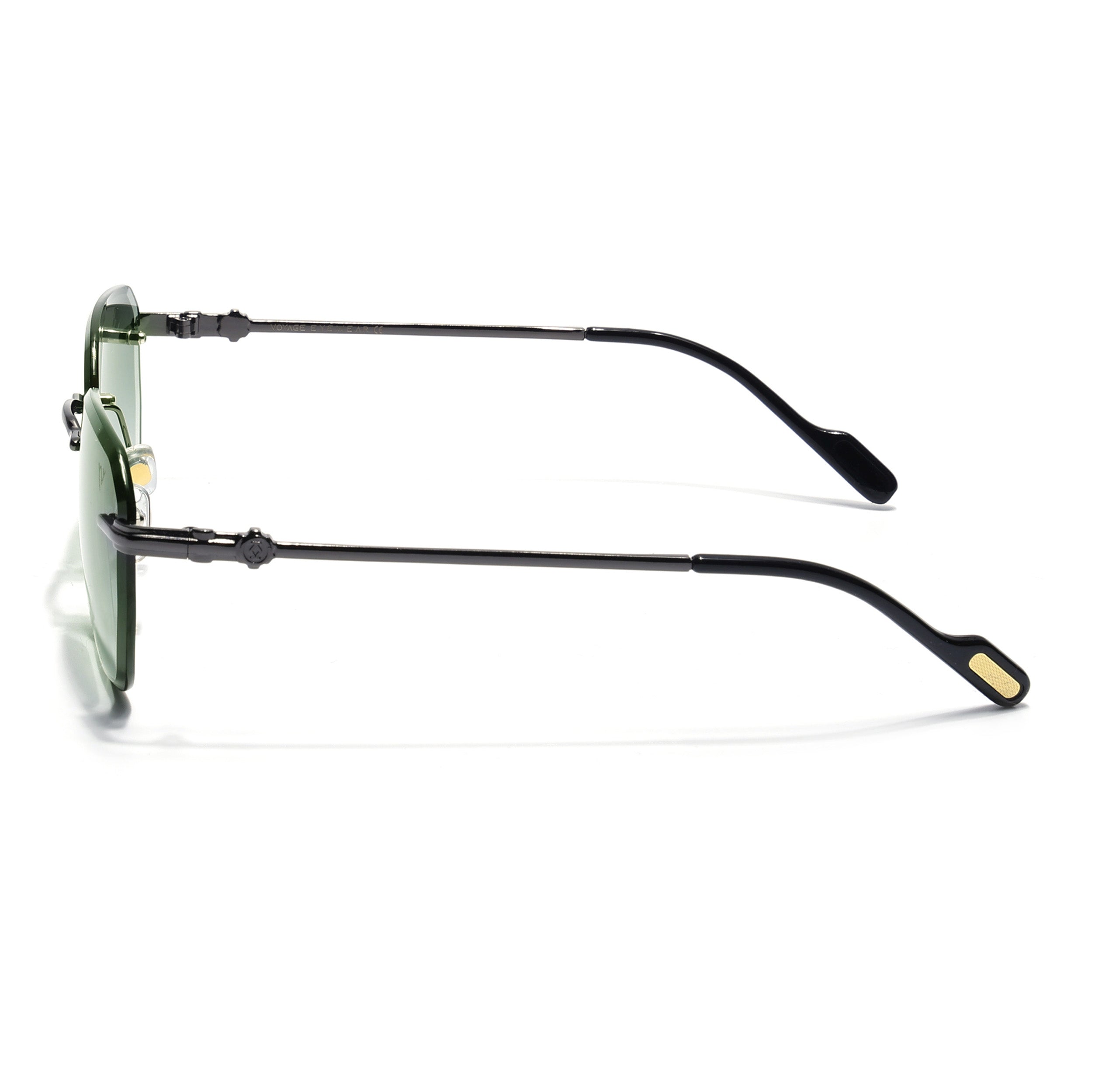 Tiger | Rimless Sunglasses (Green & Clear Lens | Silver Frame - MG6611)