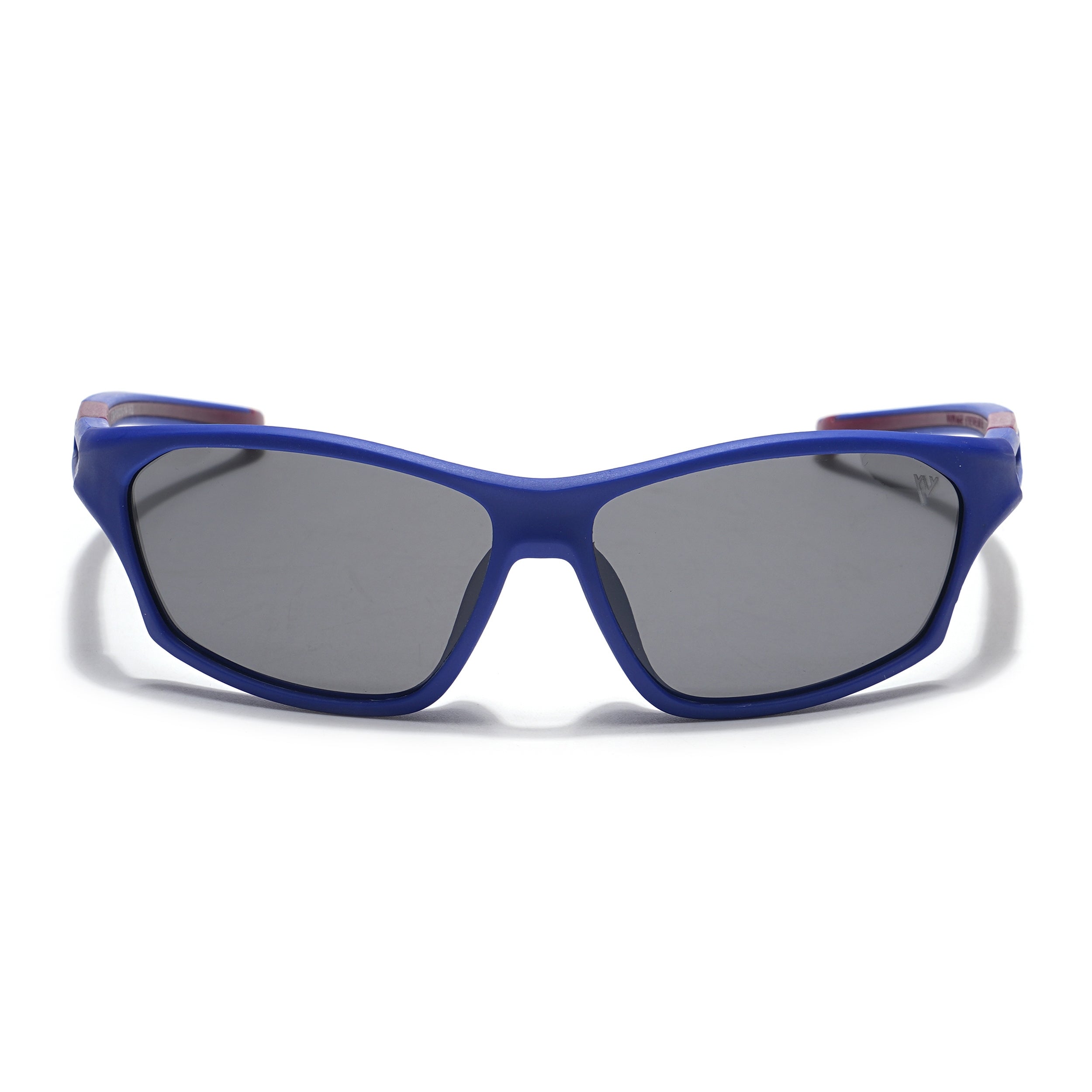 Wrap Around Polarized Sunglasses for Kids -6 yrs To 12 yrs (Black Lens | Blue Frame - PMG5899)