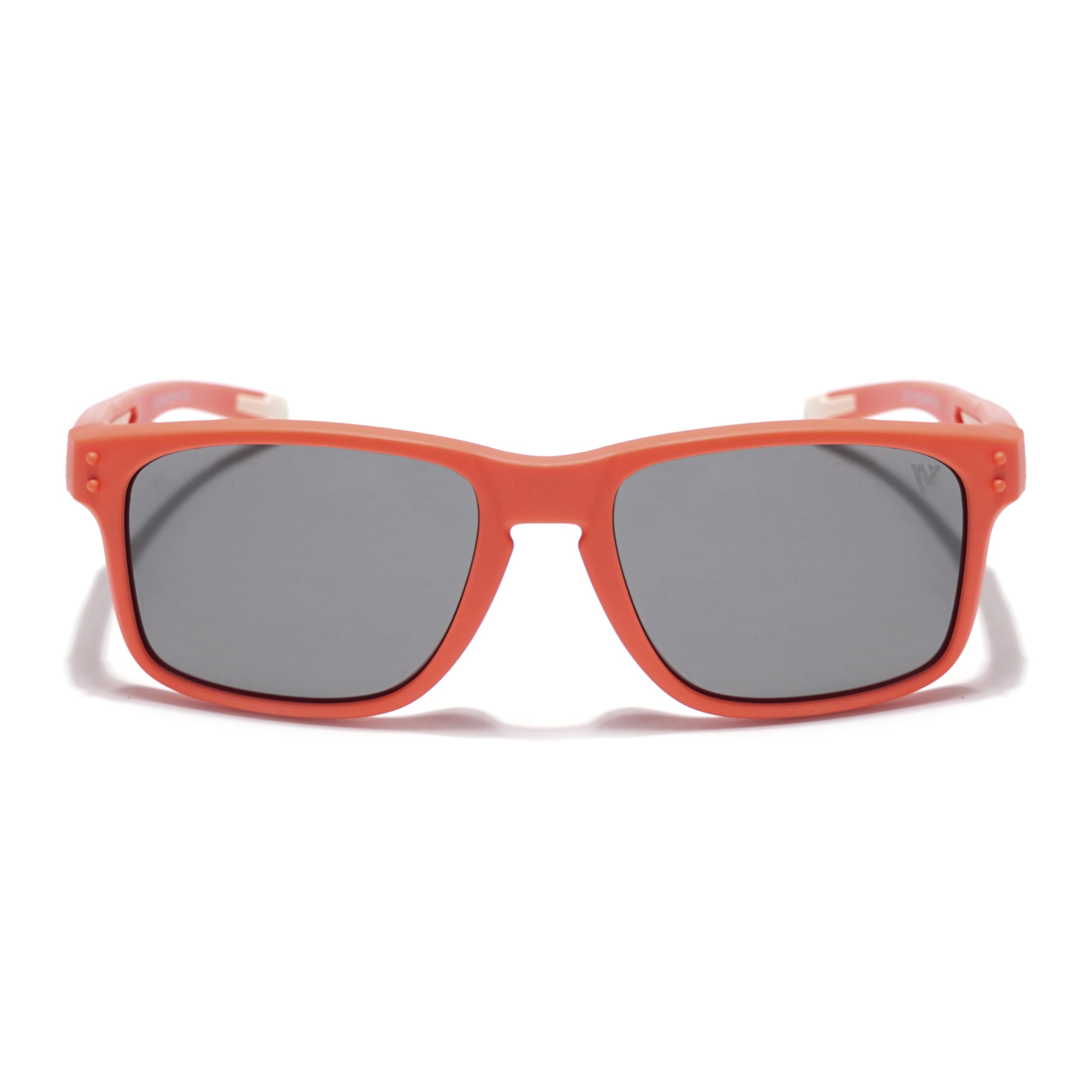 Rectangle Polarized Sunglasses for Kids -6 yrs To 12 yrs (Black Lens | Orange Frame - PMG5925)