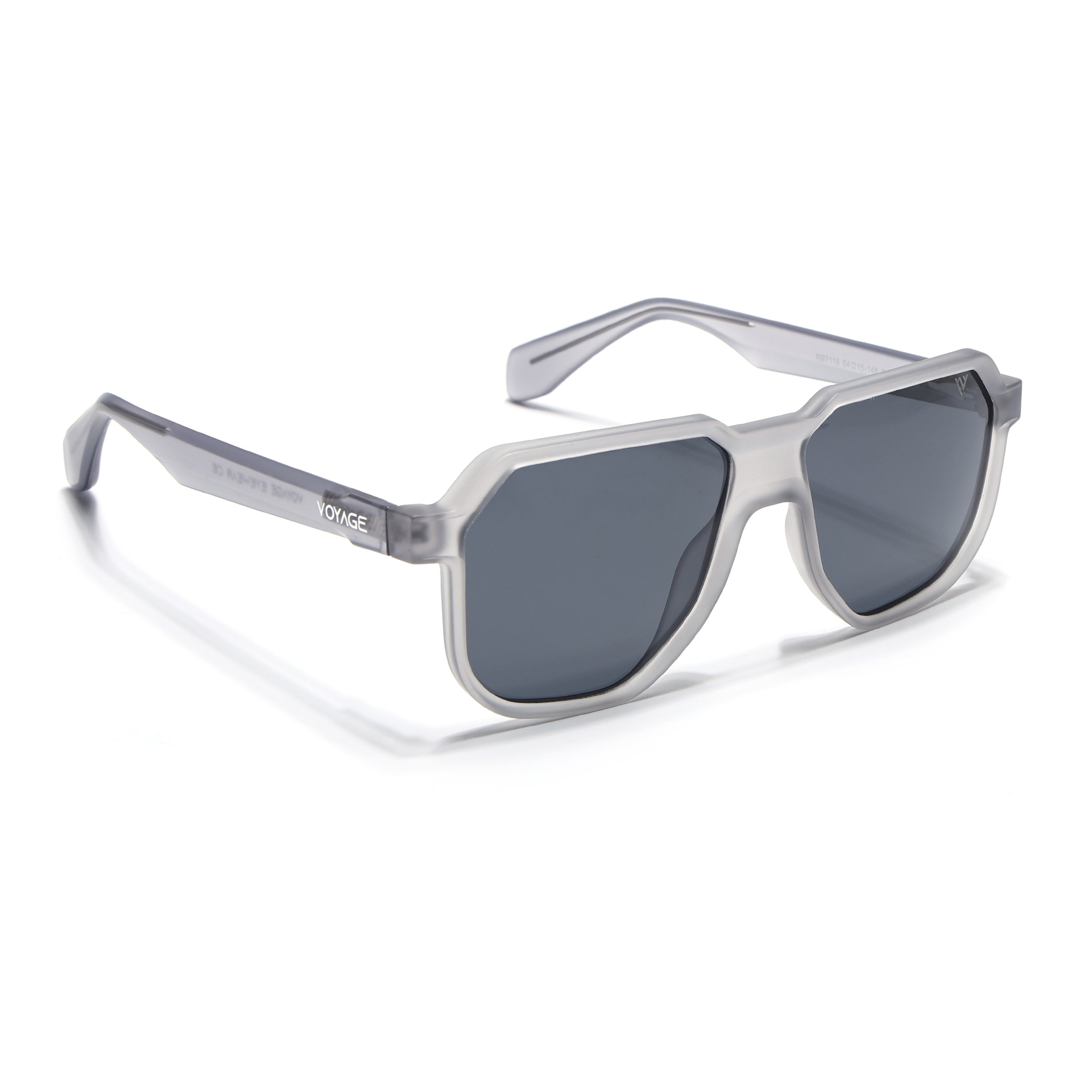 Prizm | Light Grey Hexagonal Polarized Sunglasses | Black Lens - PMG6710