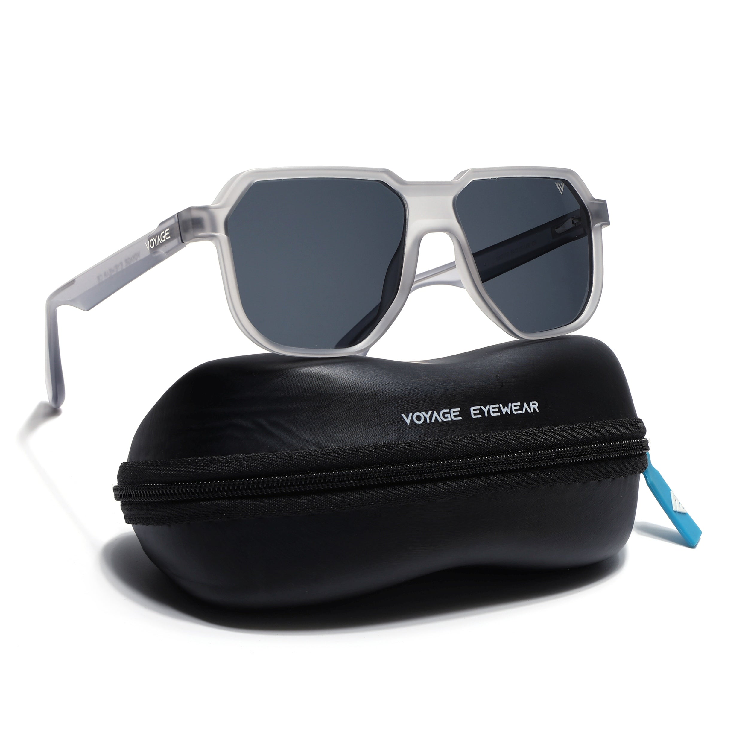 Prizm | Light Grey Hexagonal Polarized Sunglasses | Black Lens - PMG6710