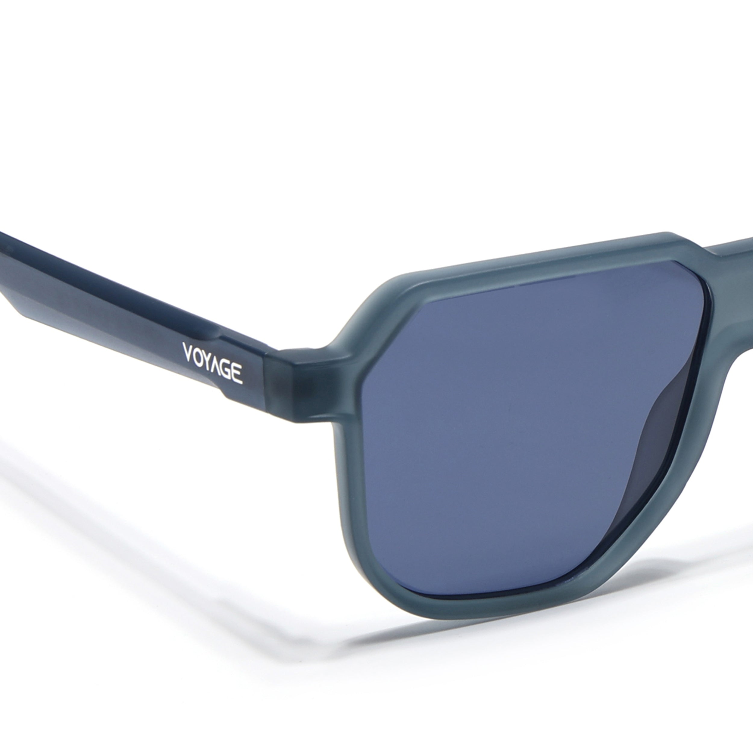 Prizm | Matt Blue Hexagonal Polarized Sunglasses | Blue Lens - PMG6712