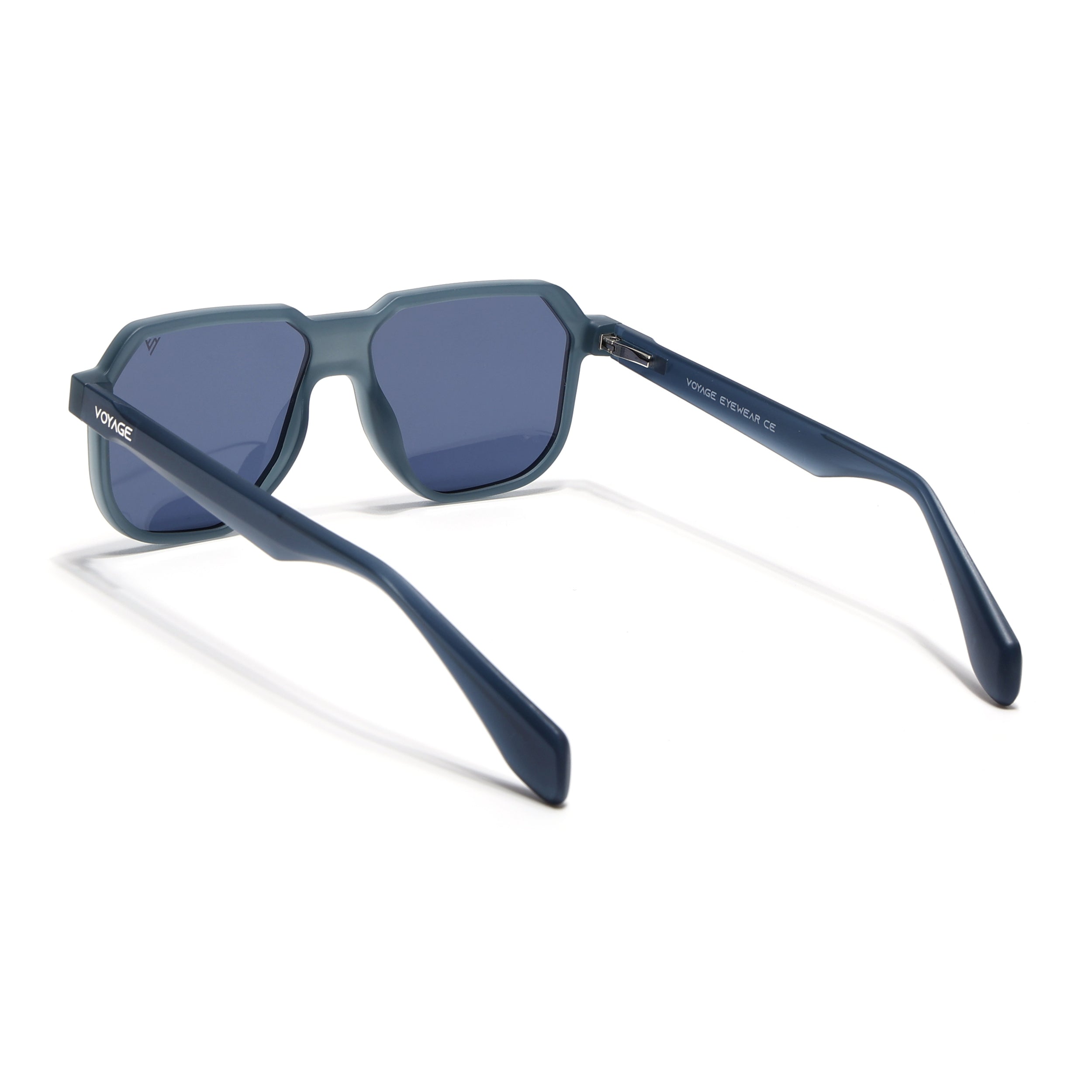 Prizm | Matt Blue Hexagonal Polarized Sunglasses | Blue Lens - PMG6712