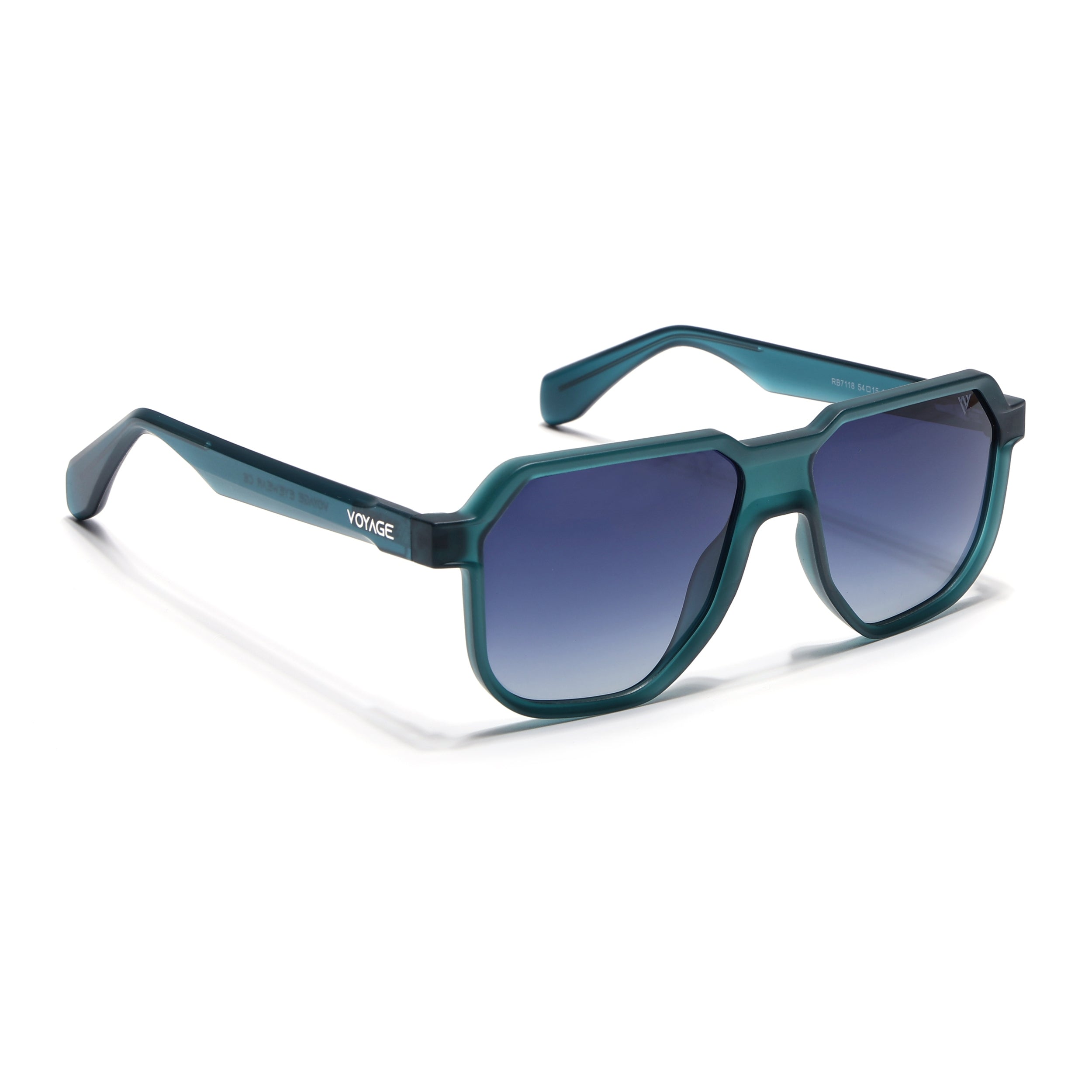 Prizm | Sea Green Hexagonal Polarized Sunglasses | Blue & Clear Lens - PMG6713