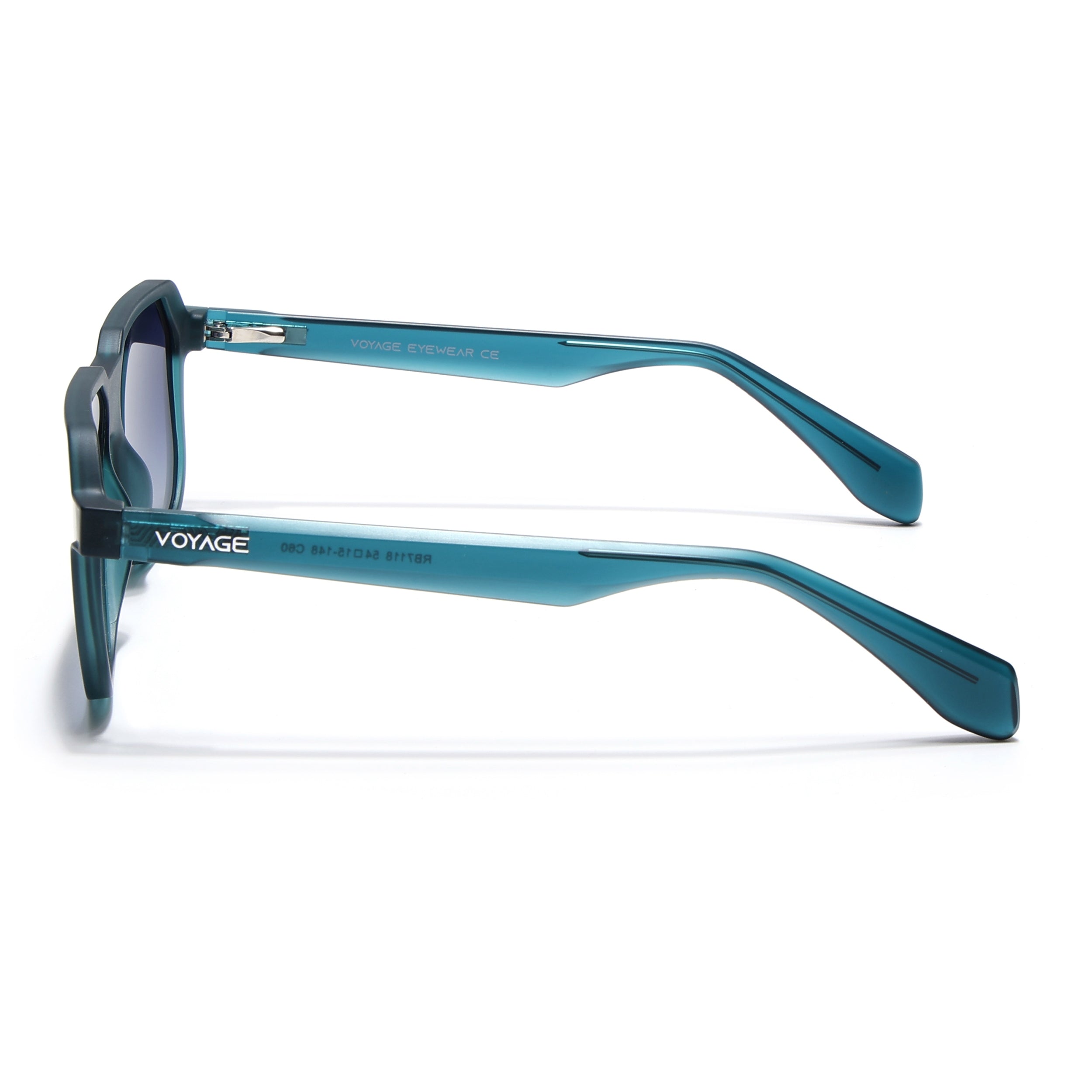 Prizm | Sea Green Hexagonal Polarized Sunglasses | Blue & Clear Lens - PMG6713