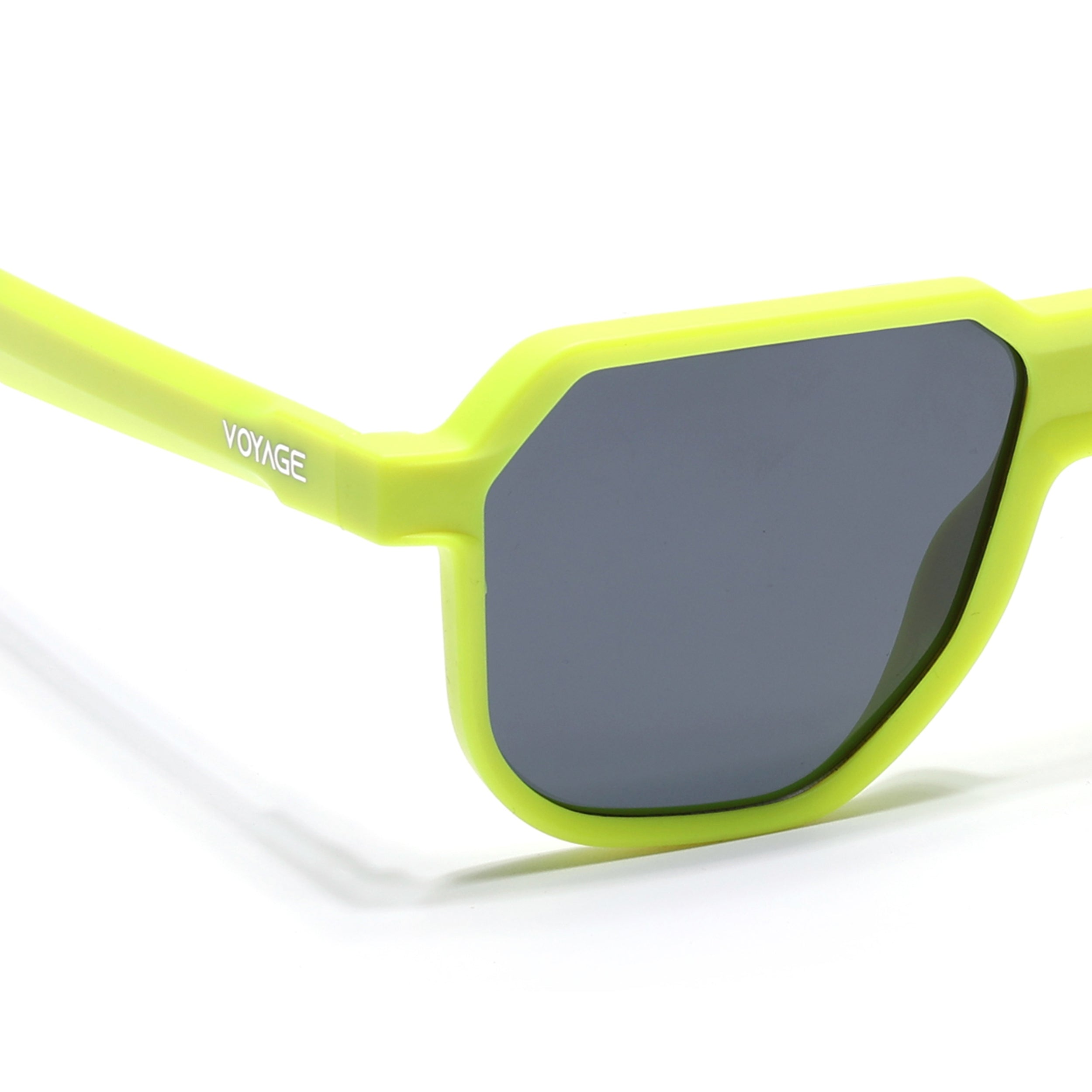 Prizm | Neon Yellow Hexagonal Polarized Sunglasses | Black Lens - PMG6715