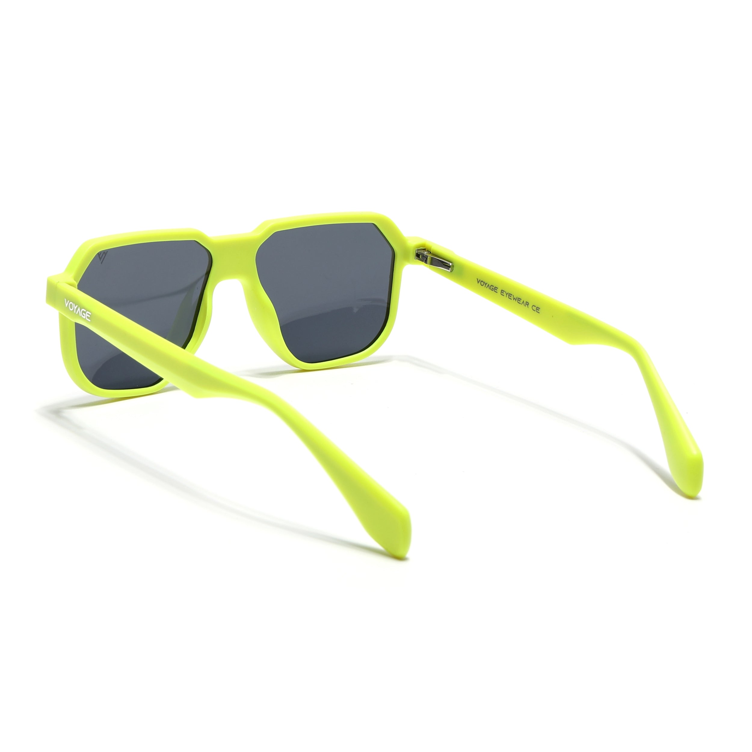 Prizm | Neon Yellow Hexagonal Polarized Sunglasses | Black Lens - PMG6715