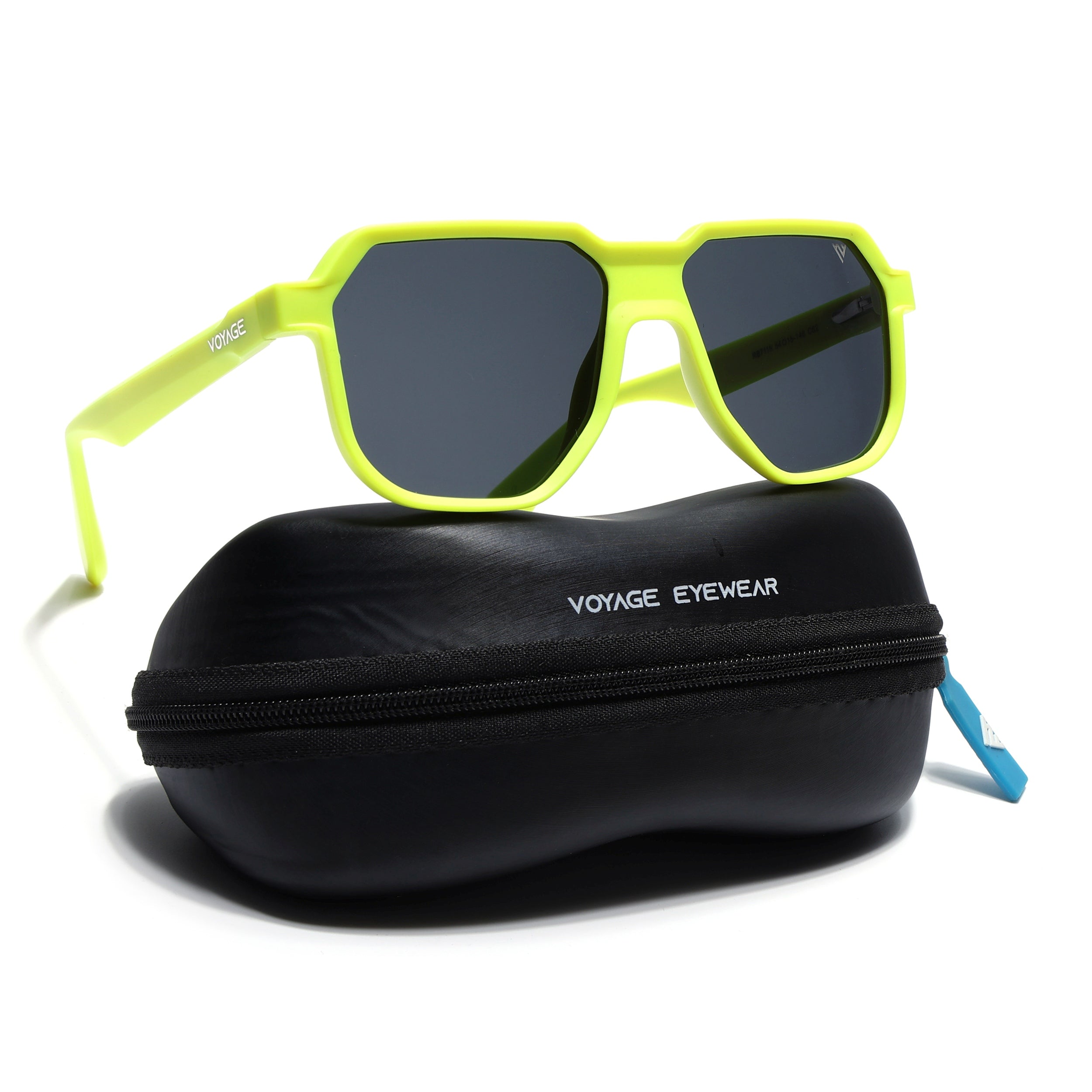 Prizm | Neon Yellow Hexagonal Polarized Sunglasses | Black Lens - PMG6715