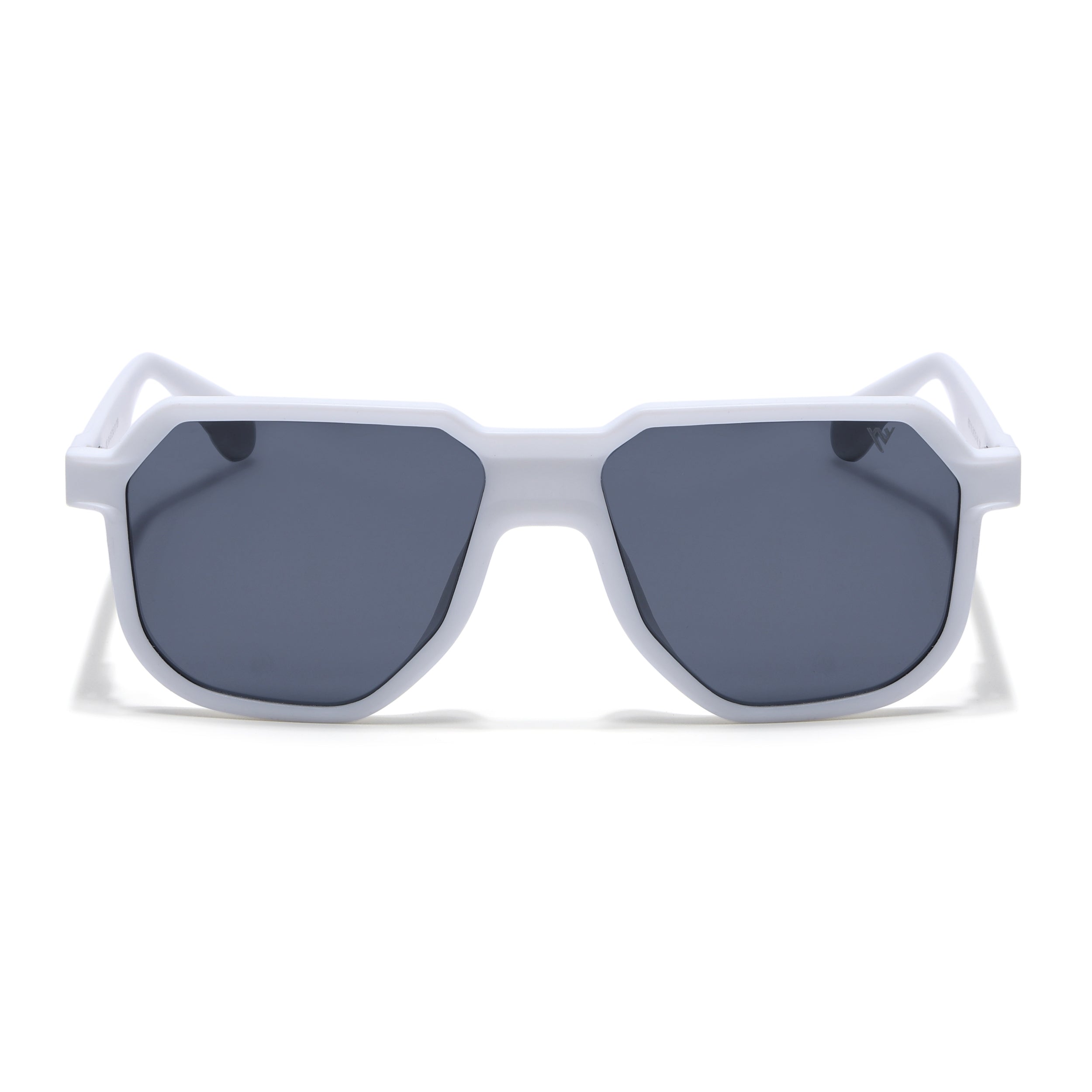 Prizm | White Hexagonal Polarized Sunglasses | Black Lens - PMG6716