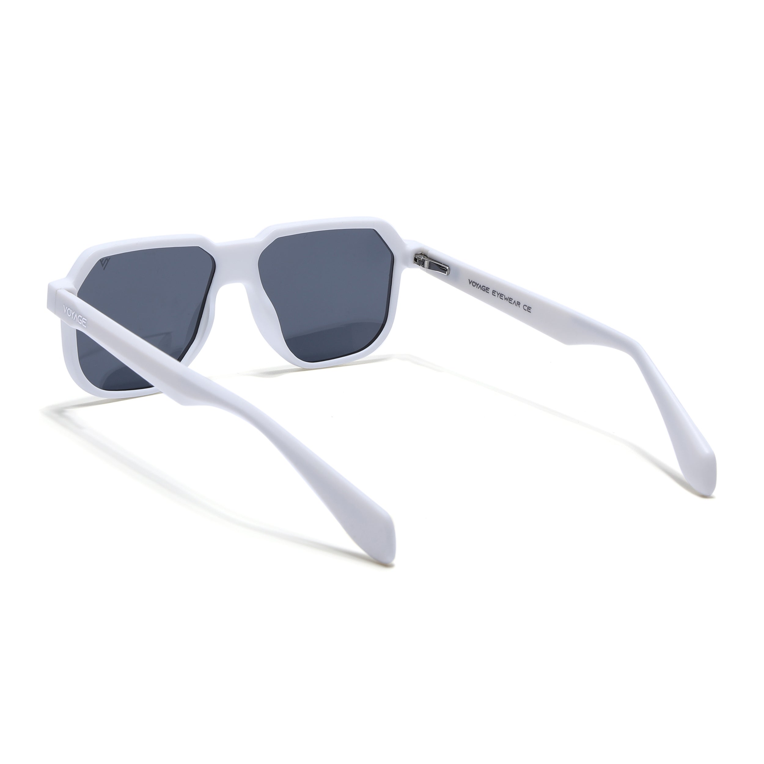 Prizm | White Hexagonal Polarized Sunglasses | Black Lens - PMG6716