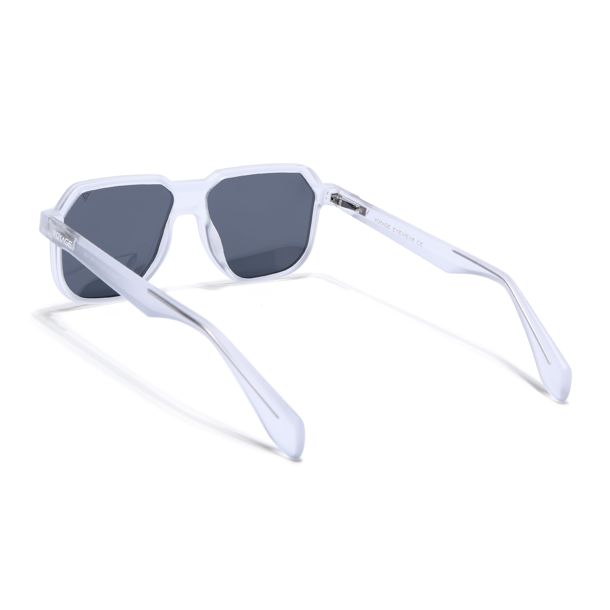 Prizm | Transparent Hexagonal Polarized Sunglasses | Black Lens - PMG6717