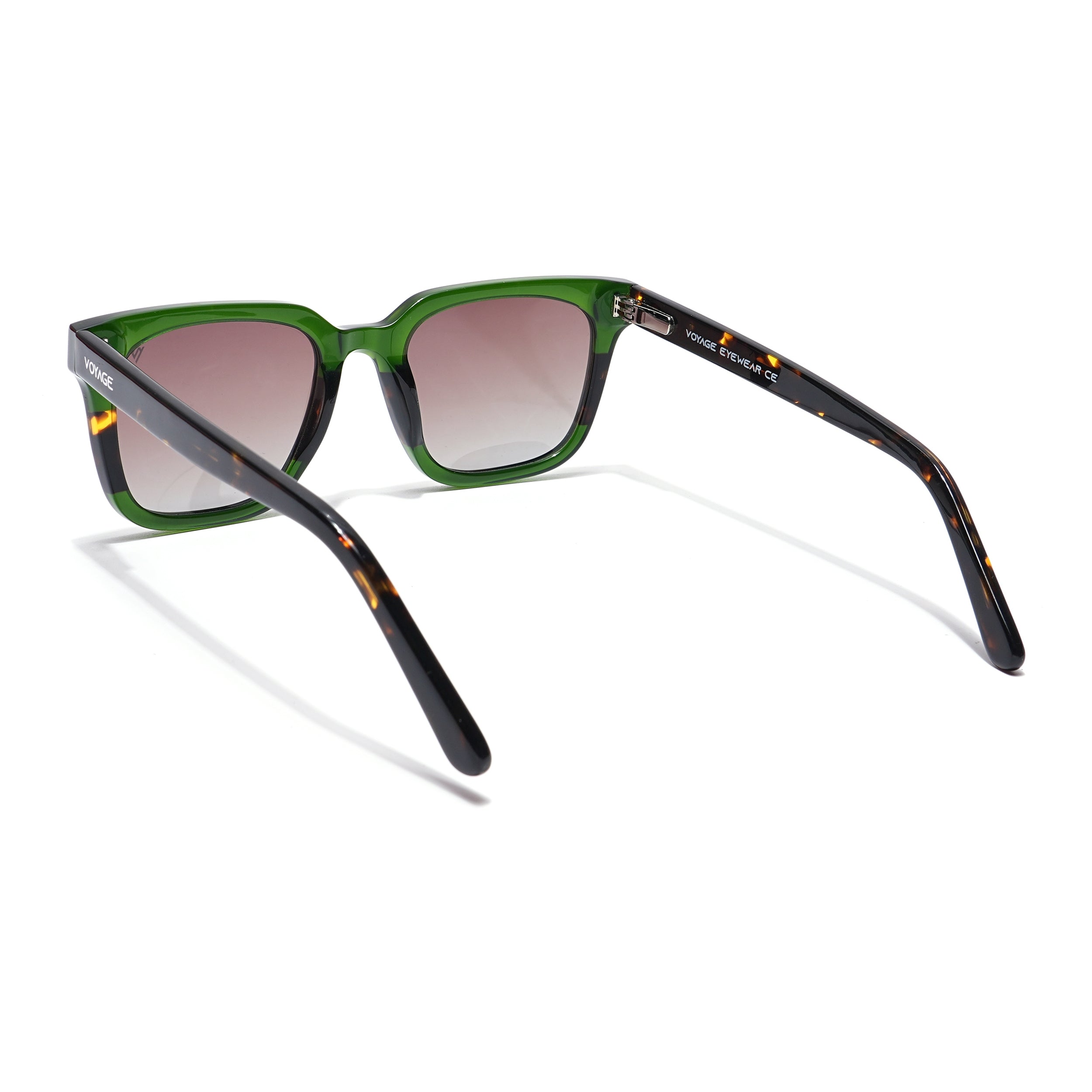 Voyage Select Square Sunglasses (Grey Lens | Green Frame - SLPMG5976)