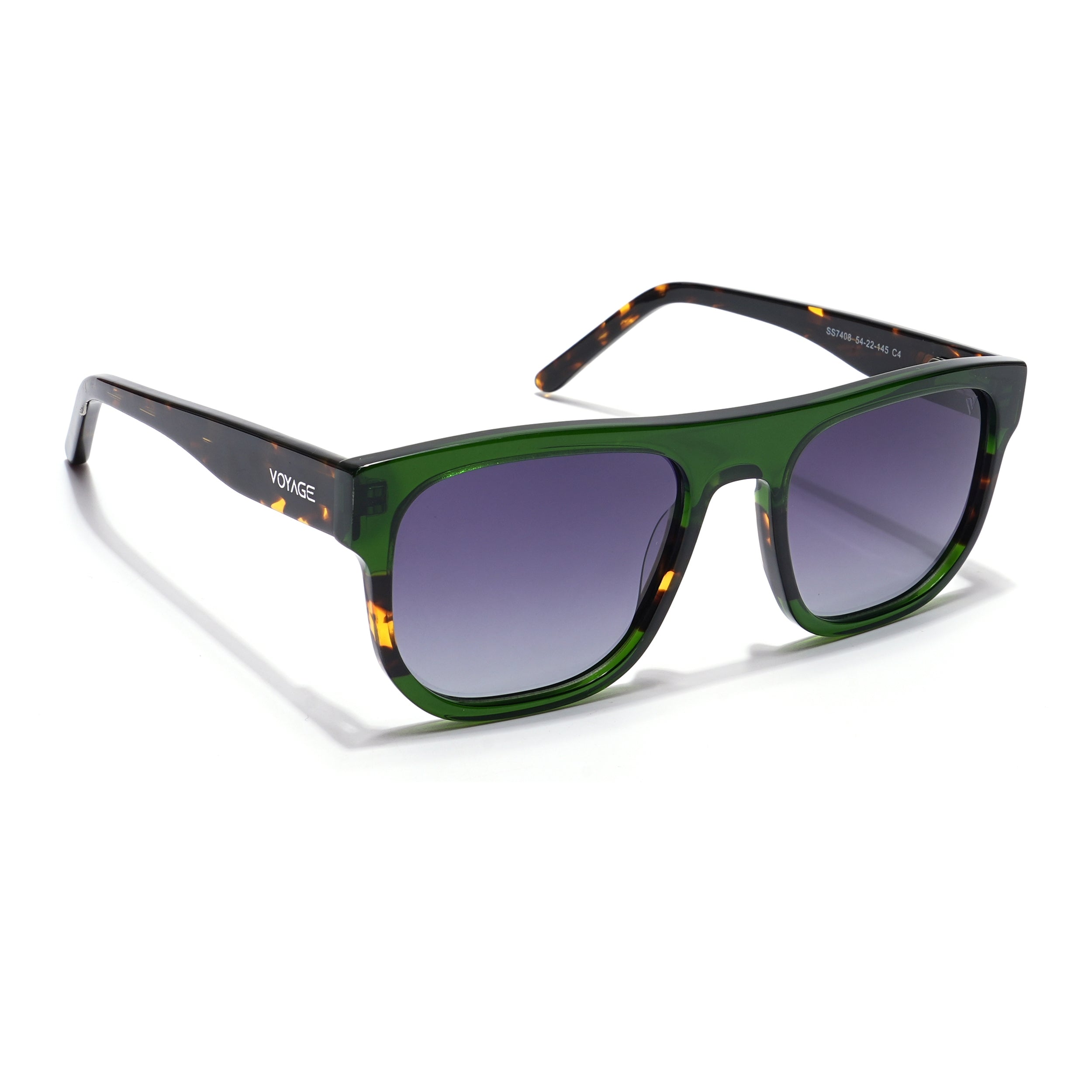 Voyage Select Square Sunglasses (Grey Lens | Green Frame - SLPMG5987)