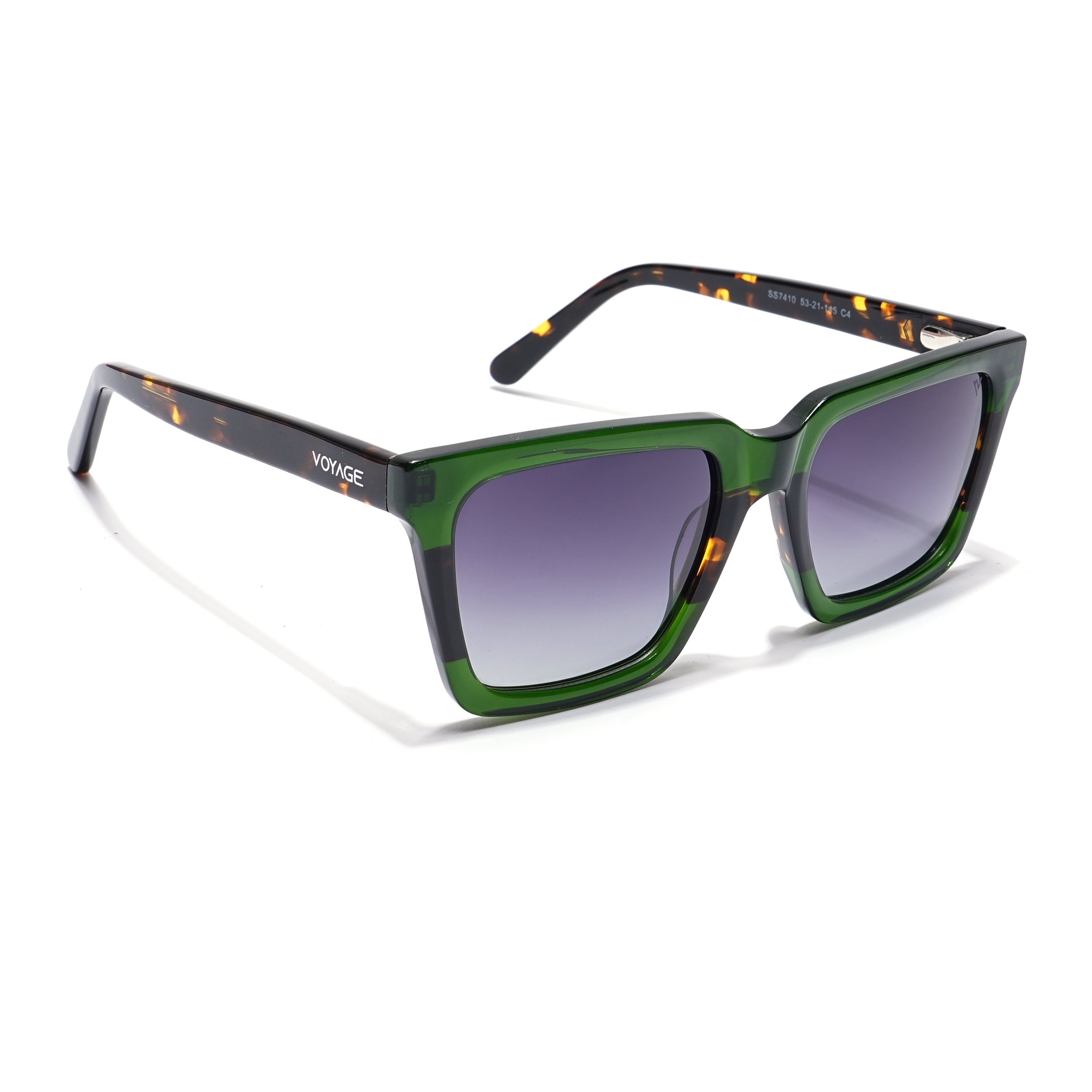 Voyage Select Square Sunglasses (Grey Lens | Green Frame - SLPMG5972)