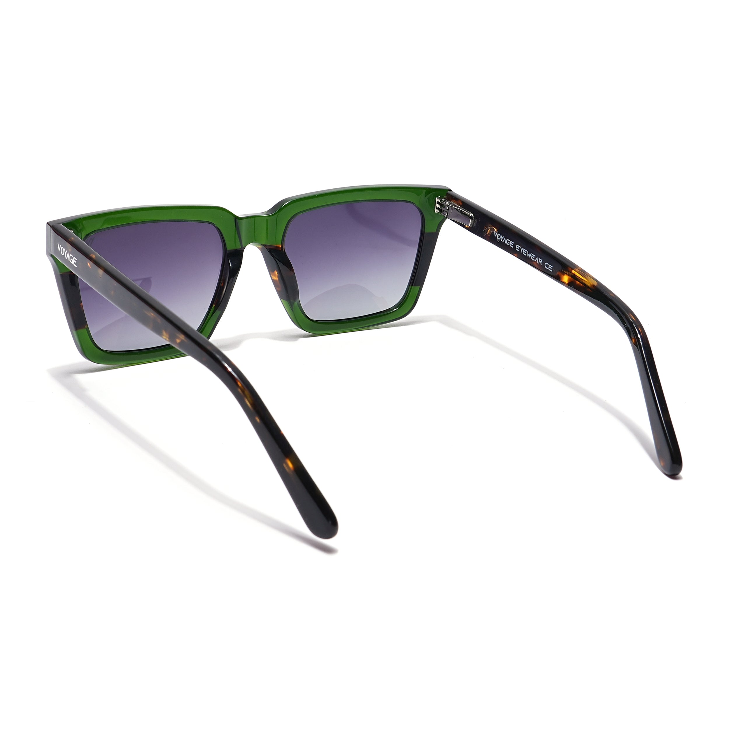 Voyage Select Square Sunglasses (Grey Lens | Green Frame - SLPMG5972)