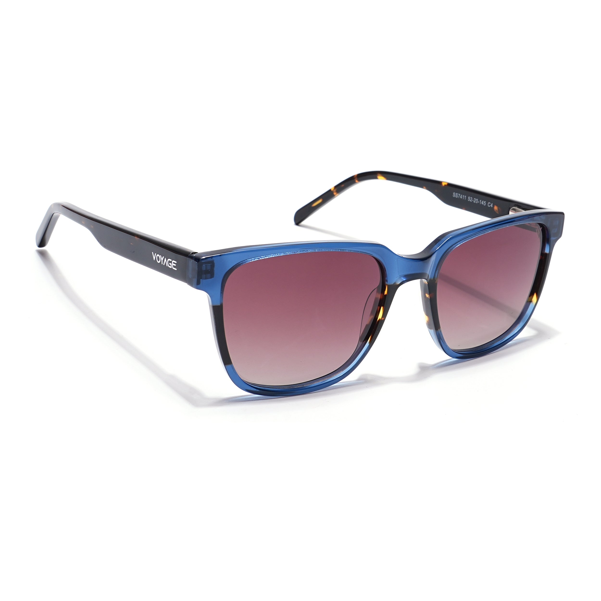 Voyage Select Square Sunglasses (Pink Lens | Shine Blue Frame - SLPMG5977)