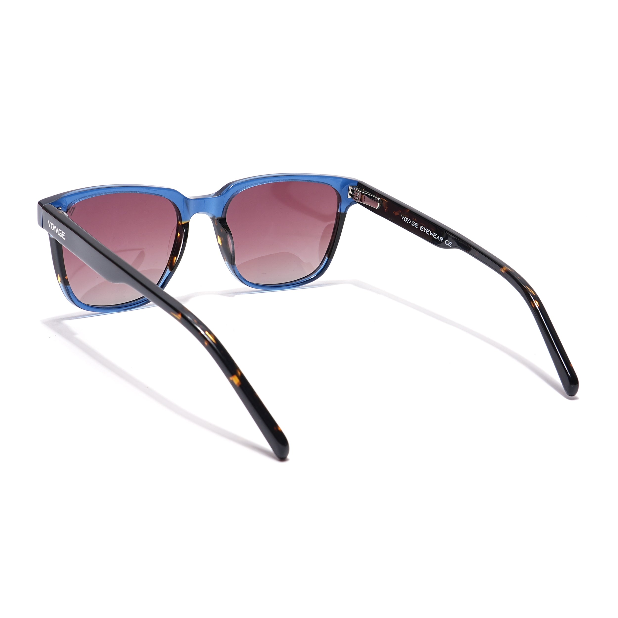 Voyage Select Square Sunglasses (Pink Lens | Shine Blue Frame - SLPMG5977)