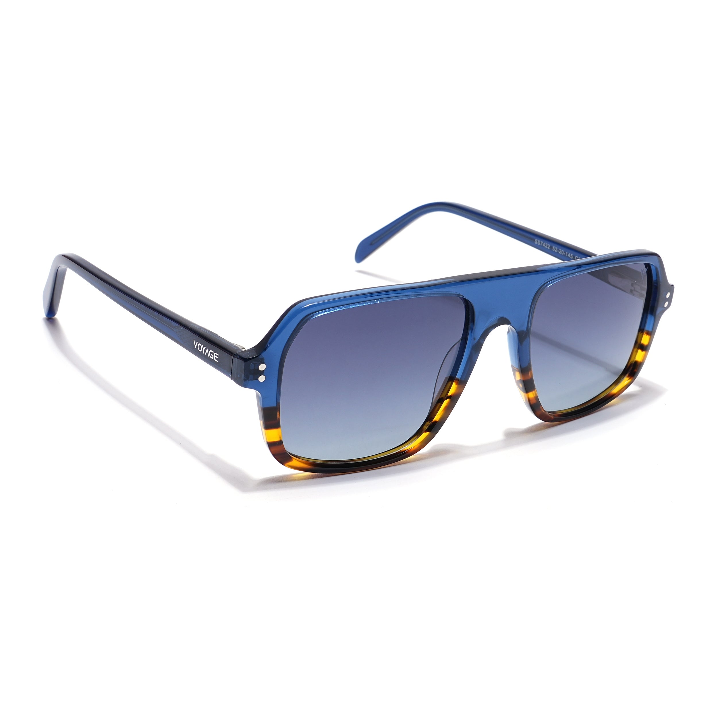 Voyage Select Square Sunglasses (Grey Lens | Shine Blue & Demi Brown Frame - SLPMG5985)