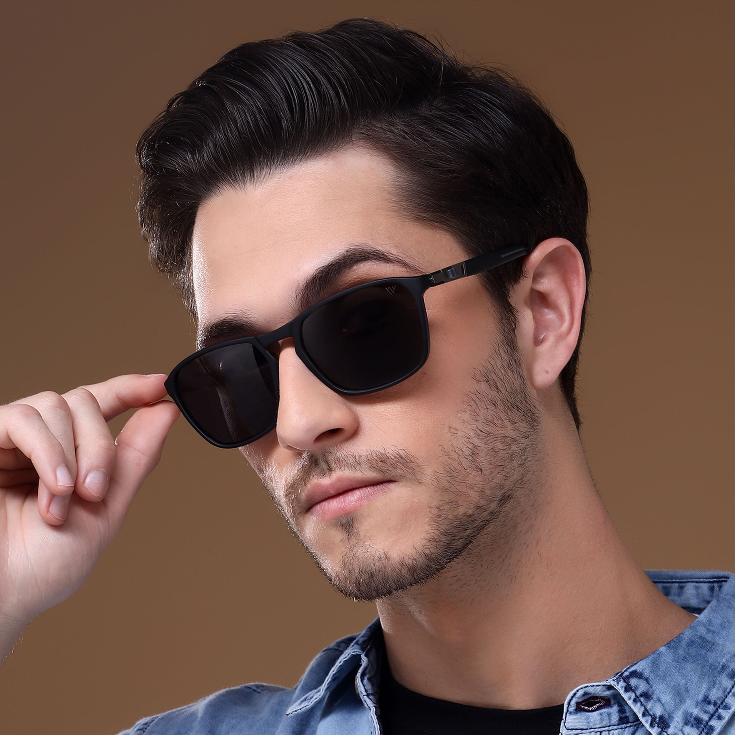 Voyage Exclusive Matt Black Polarized Wayfarer Sunglasses for Men & Women - PMG4306