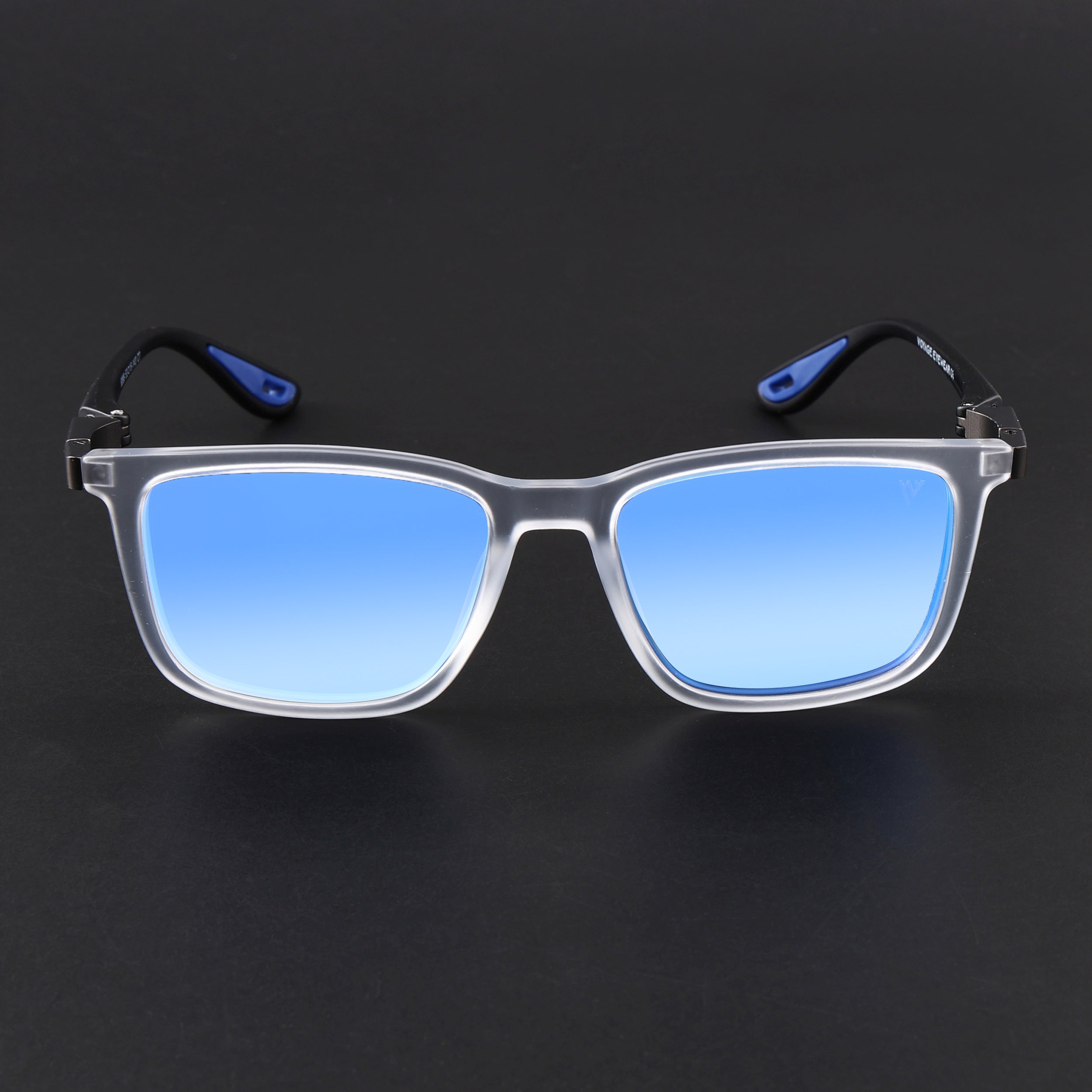 Beast | Aqua Blue Reflector Polarized Rectangle Sunglasses | PMG6667