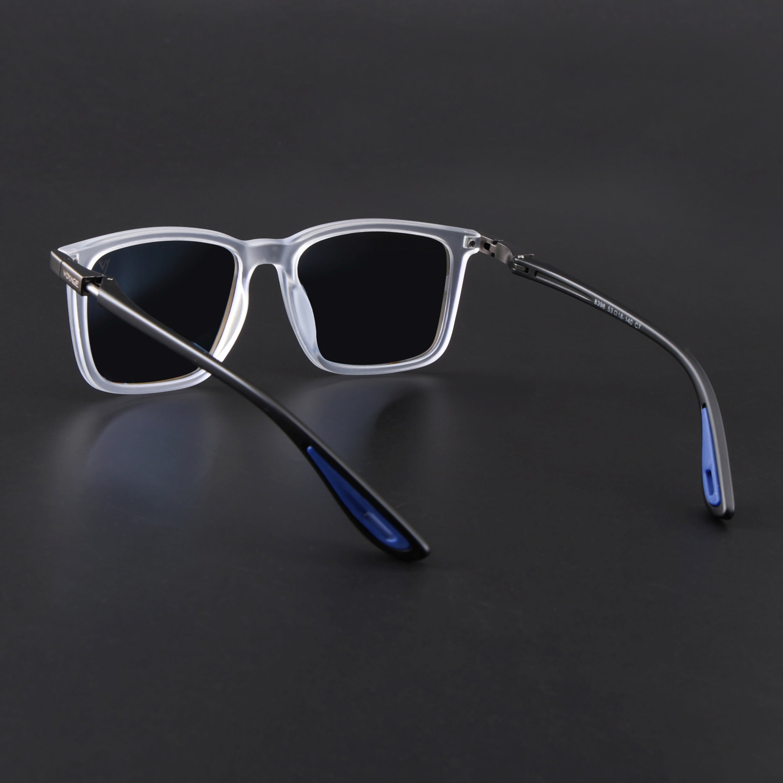 Beast | Aqua Blue Reflector Polarized Rectangle Sunglasses | PMG6667