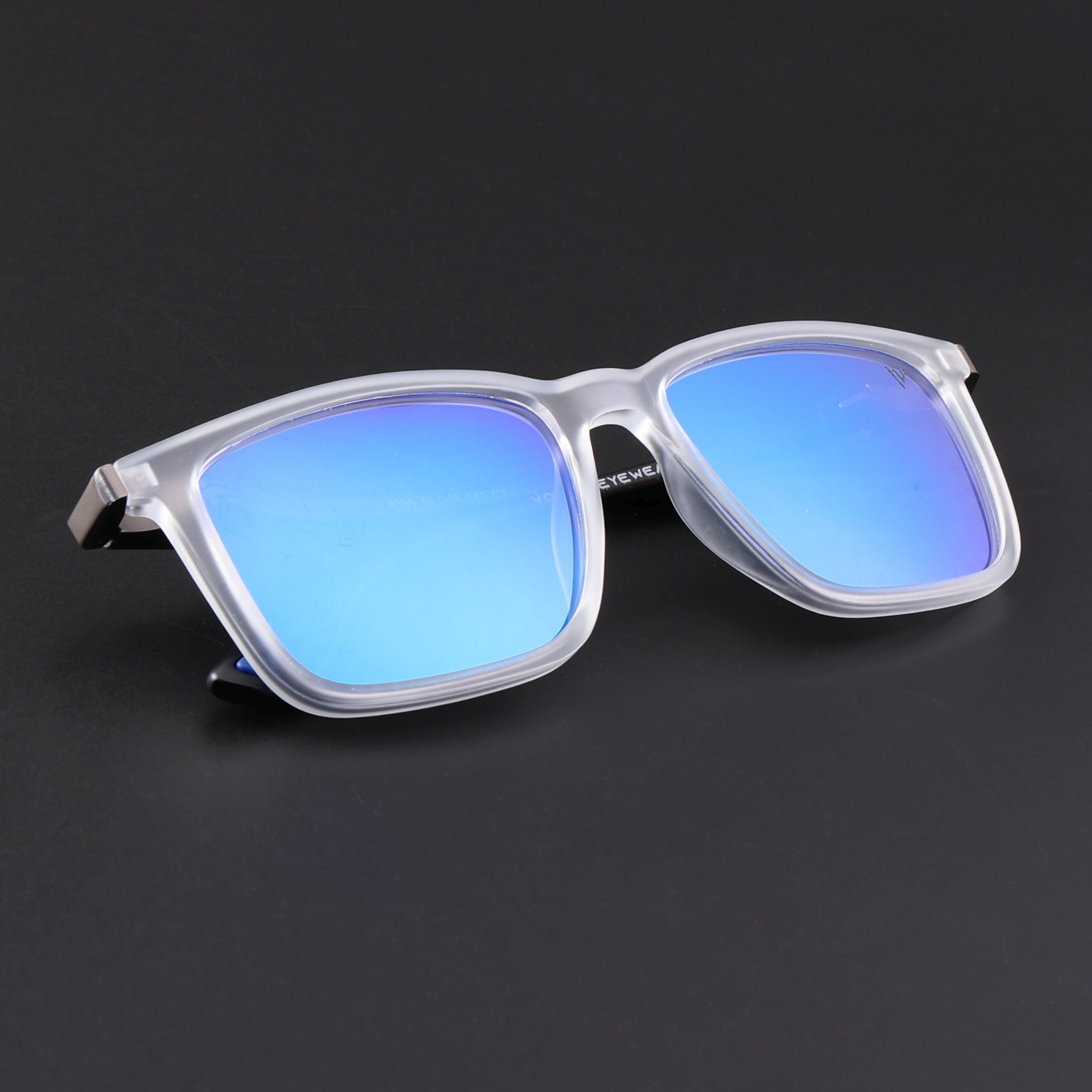 Beast | Aqua Blue Reflector Polarized Rectangle Sunglasses | PMG6667