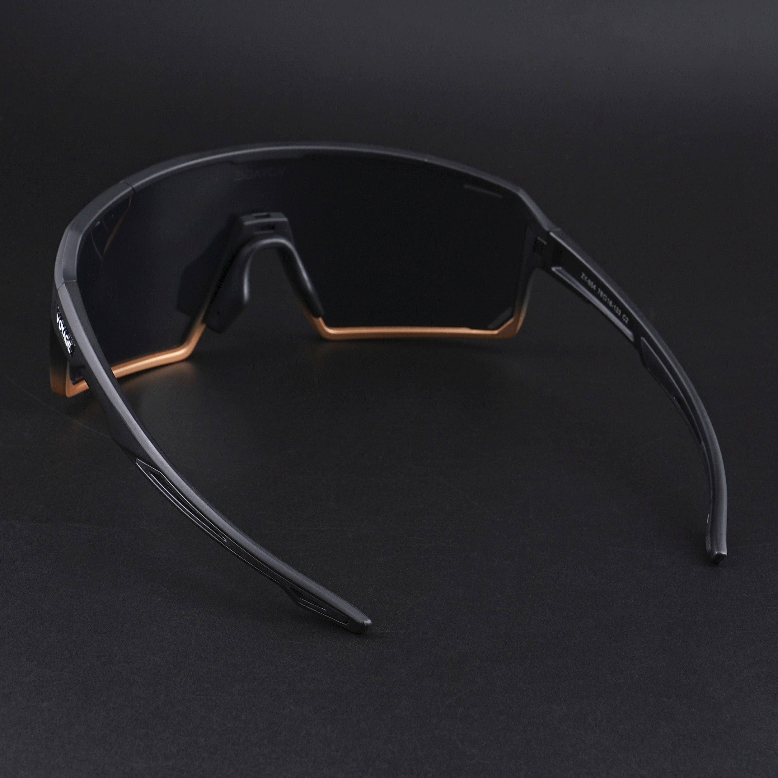 Voyage Select Drift Sunglasses (Golden Lens | Black & Brown Frame - SLMG6262)