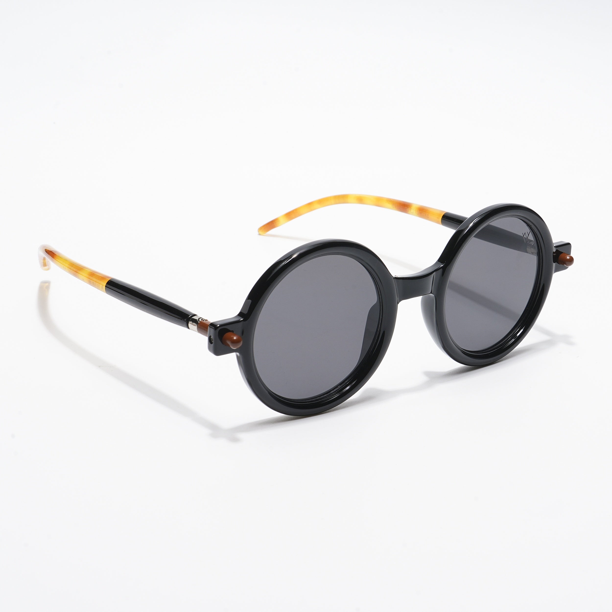 Voyage Round Sunglasses for Men & Women (Black Lens | Black Frame - MG5177)