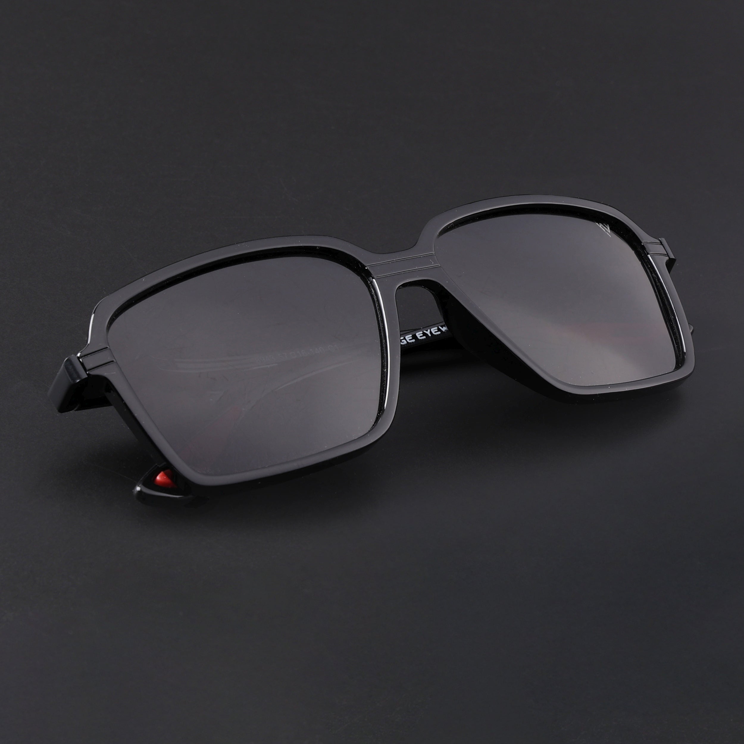 Hydra | Shine Black  Polarized Rectangle Sunglasses | PMG6653