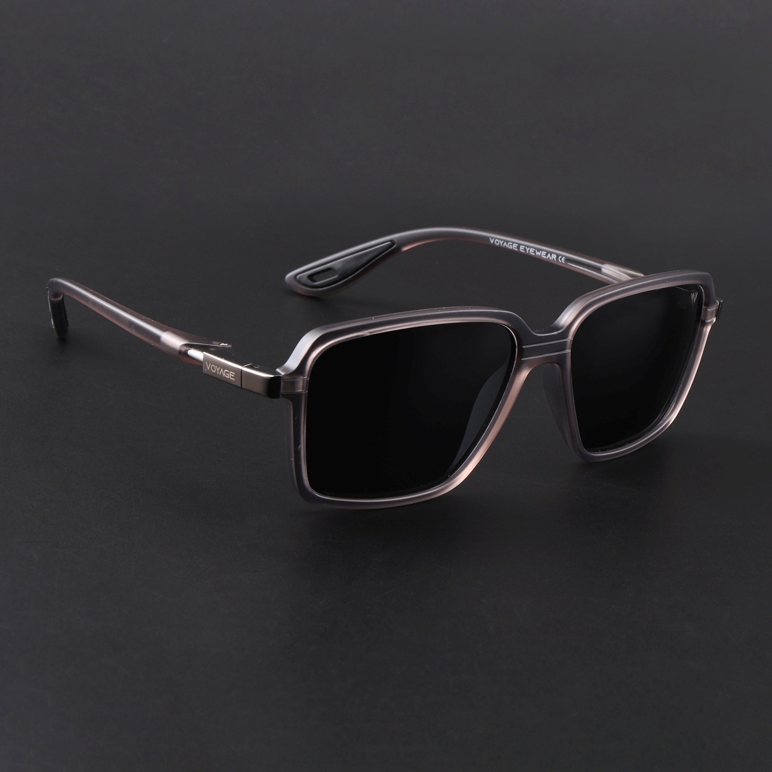 Hydra | Grey Polarized Rectangle Sunglasses | PMG6655