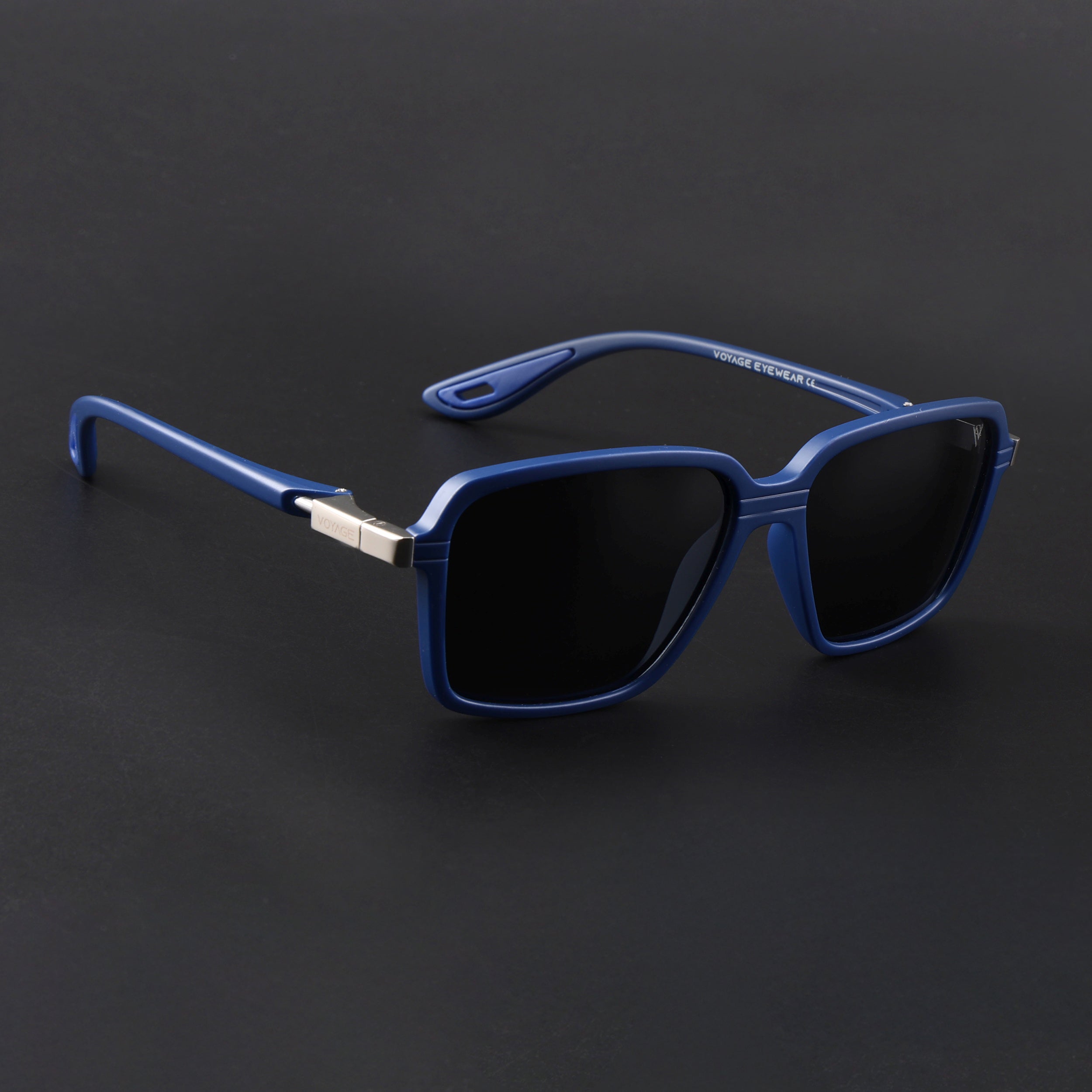 Hydra | Blue Polarized Rectangle Sunglasses | PMG6657