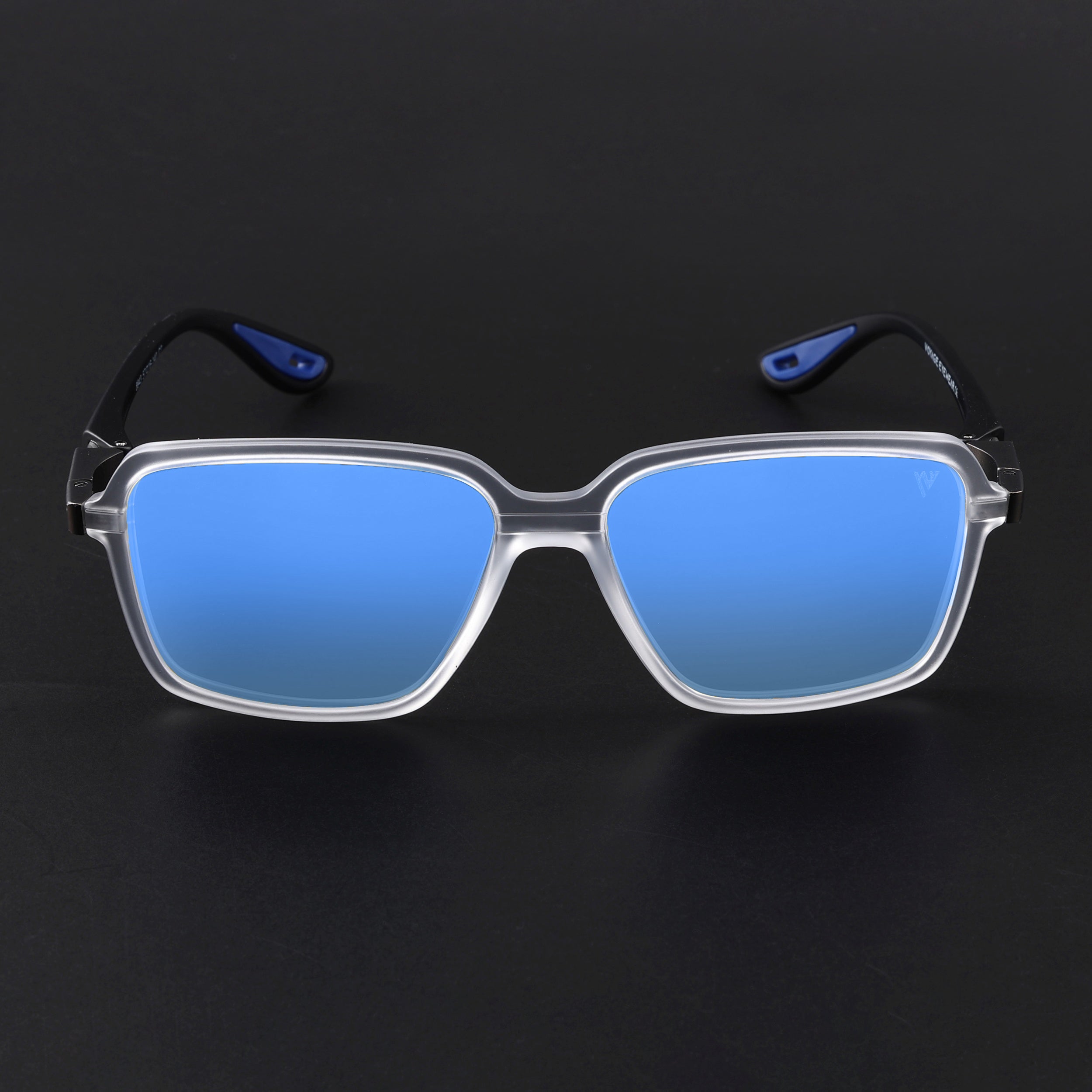 Hydra | Aqua Blue Reflector Polarized Rectangle Sunglasses |  PMG6659