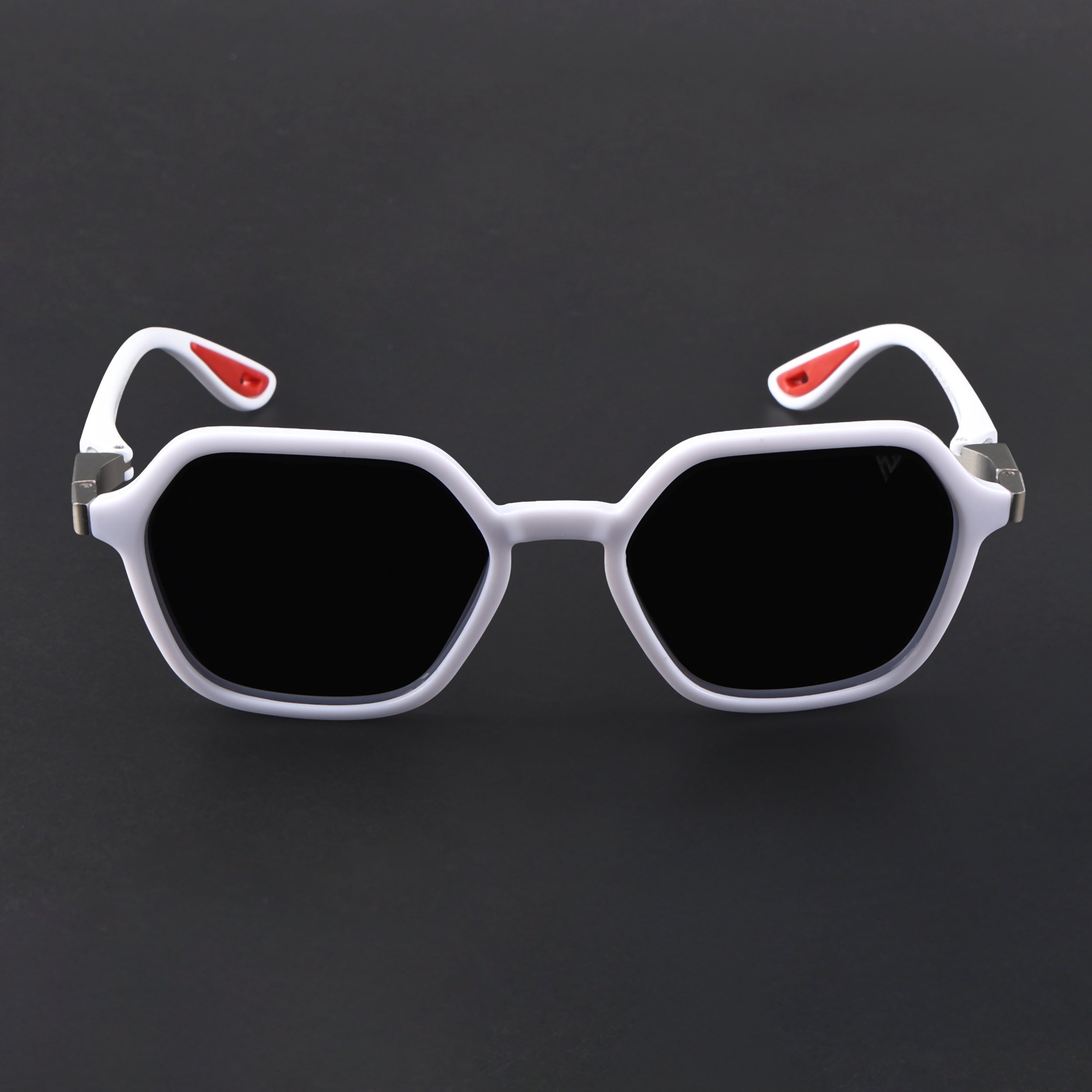 EdgeX | White Polarized Hexagon Sunglasses |  PMG6642