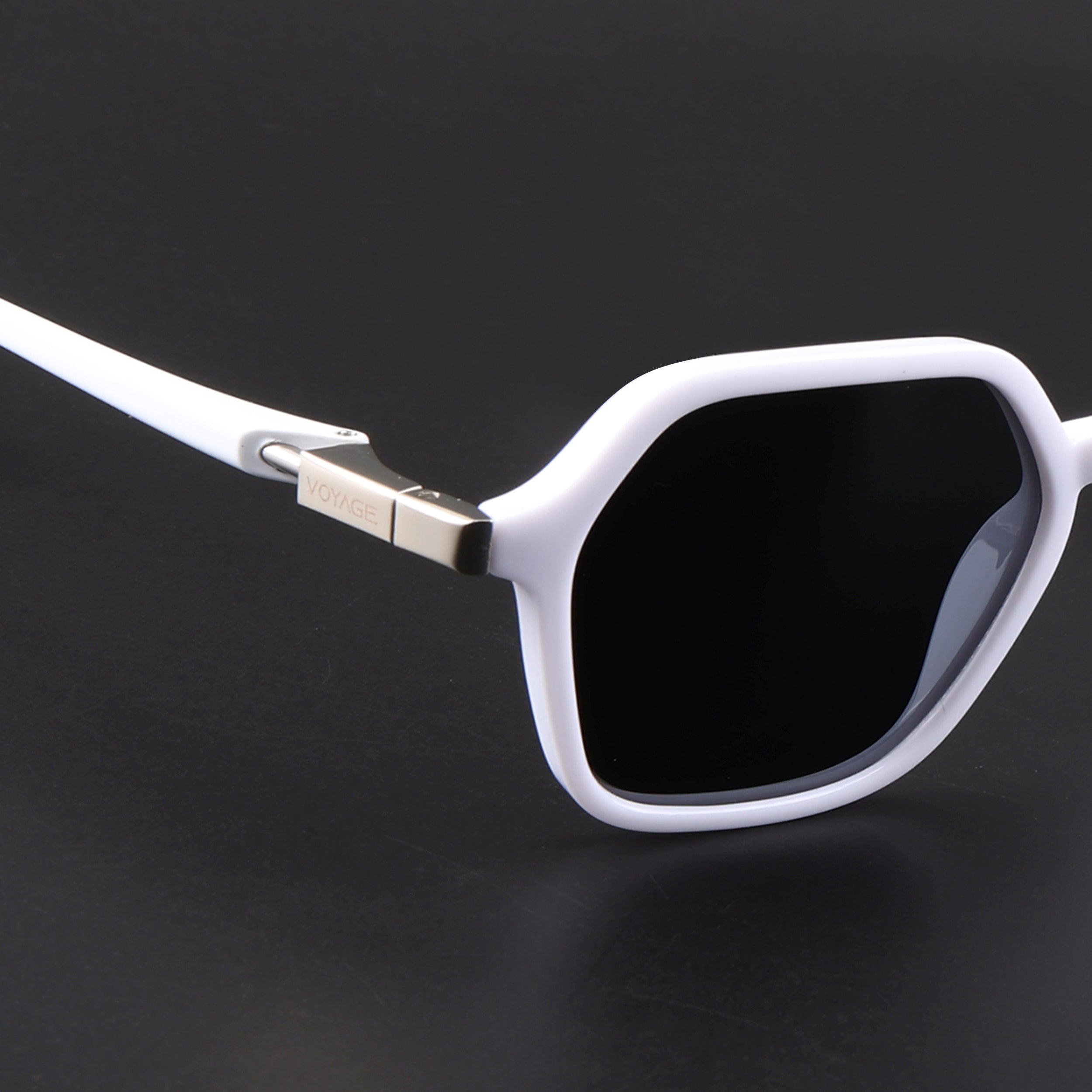 EdgeX | White Polarized Hexagon Sunglasses |  PMG6642