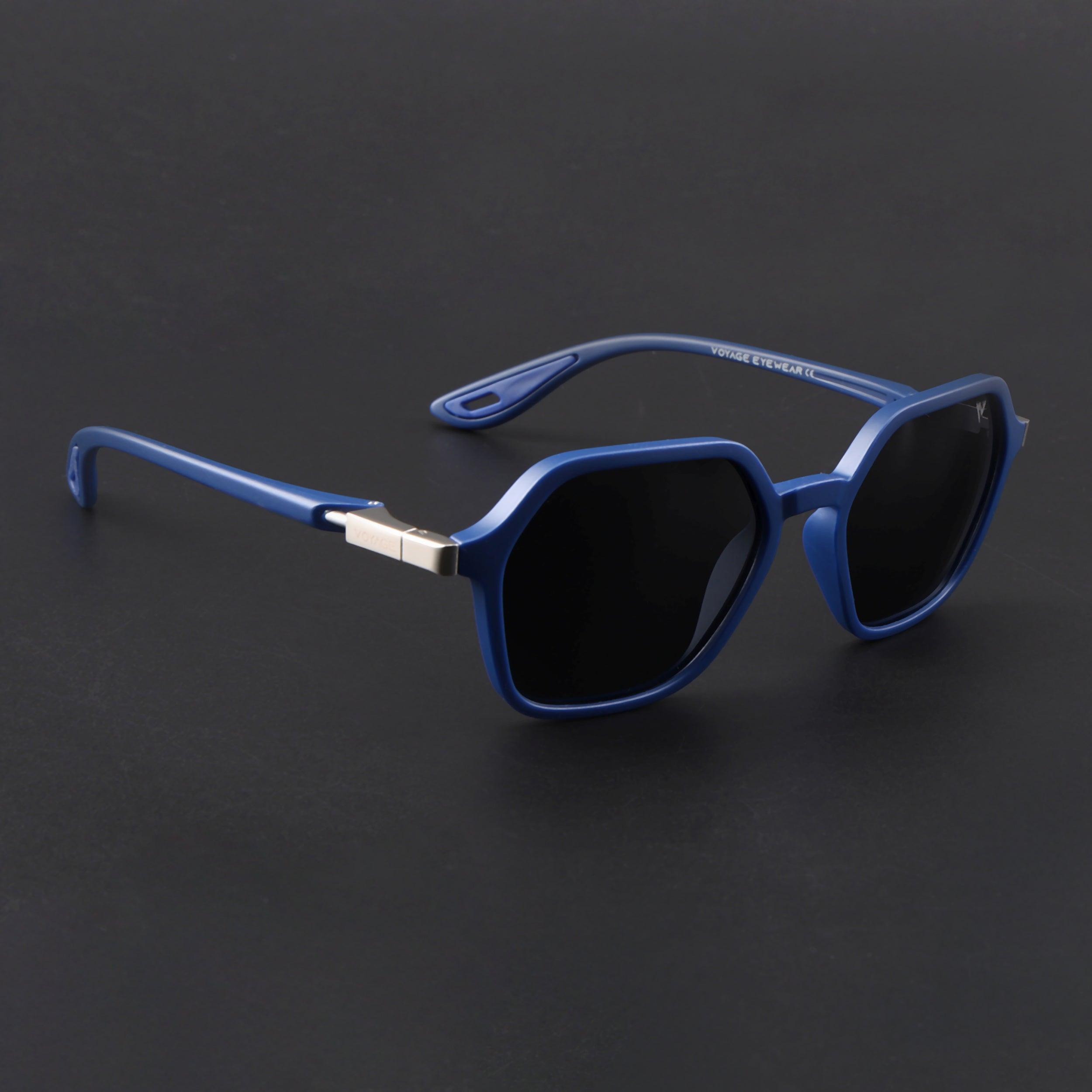 EdgeX | Blue Polarized Hexagon Sunglasses | PMG6643