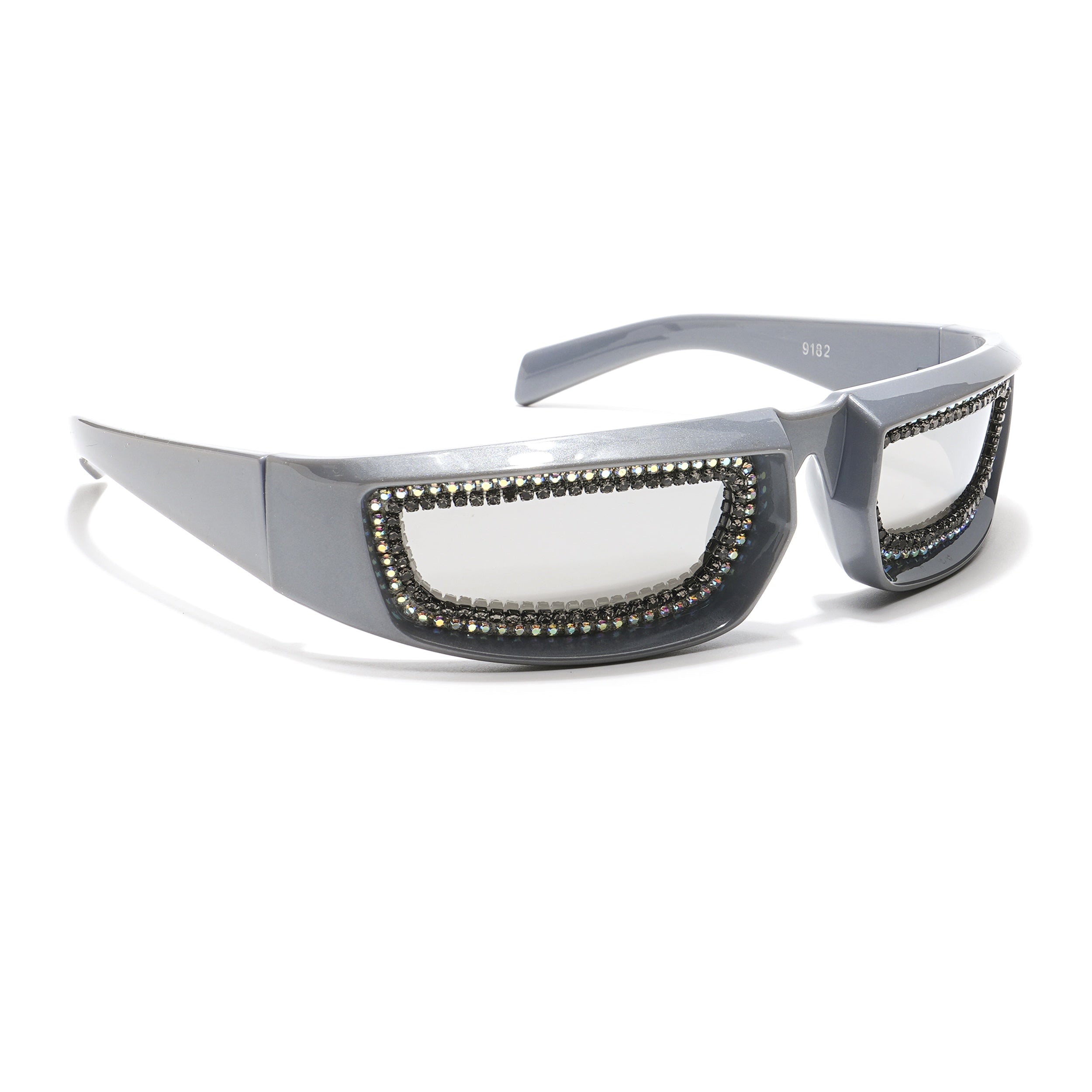 Silver Wrap-Around Sunglasses - MG4354