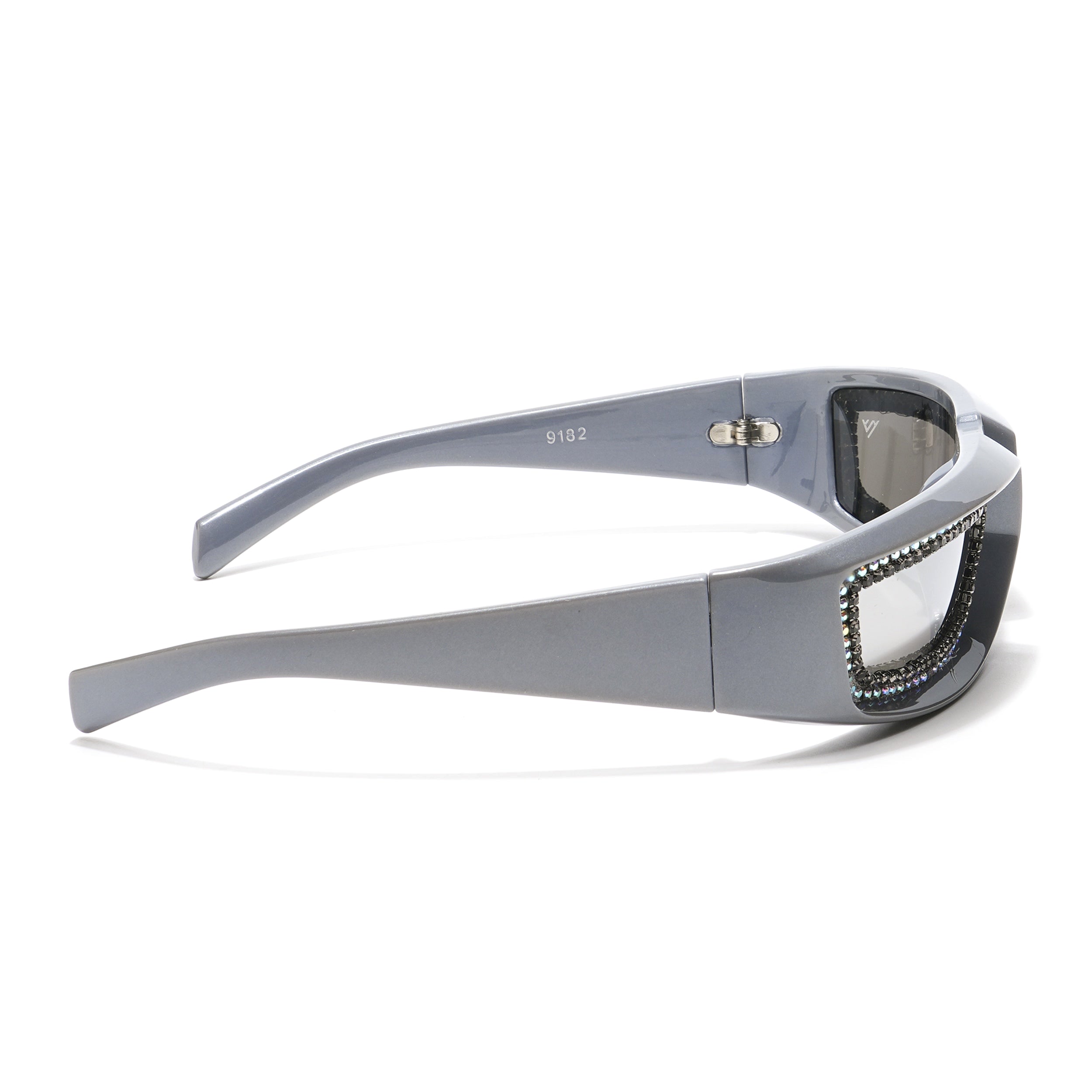 Silver Wrap-Around Sunglasses - MG4354