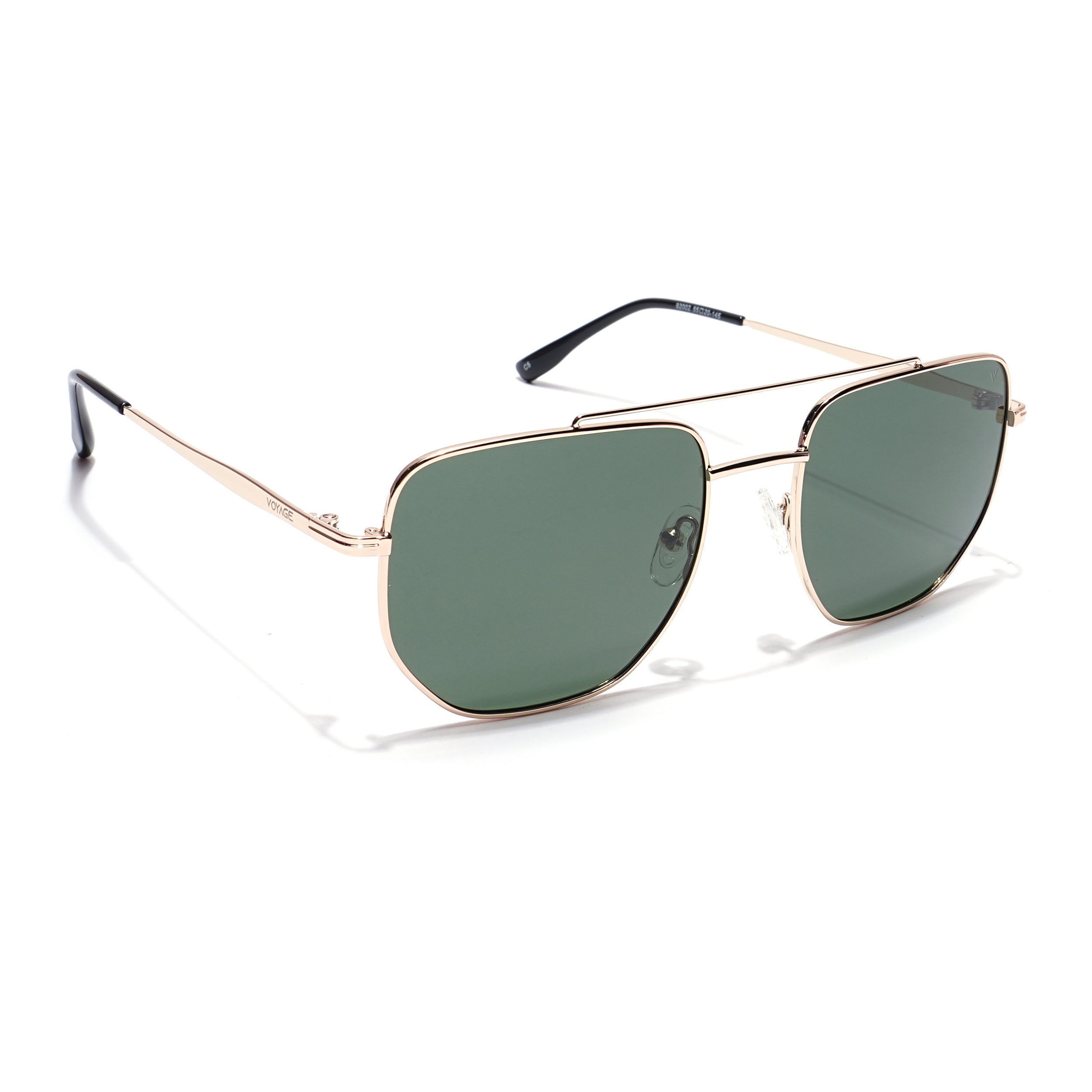 Voyage Select Square Sunglasses (Olive Lens | Golden Frame - SLPMG5953)