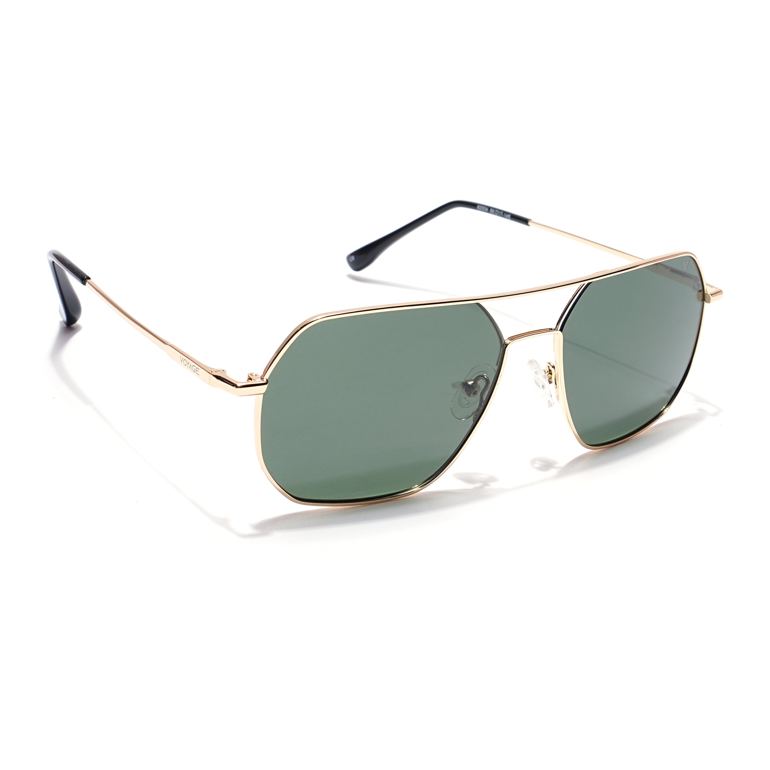 Voyage Select Square Sunglasses (Olive Lens | Golden Frame - SLPMG5963)