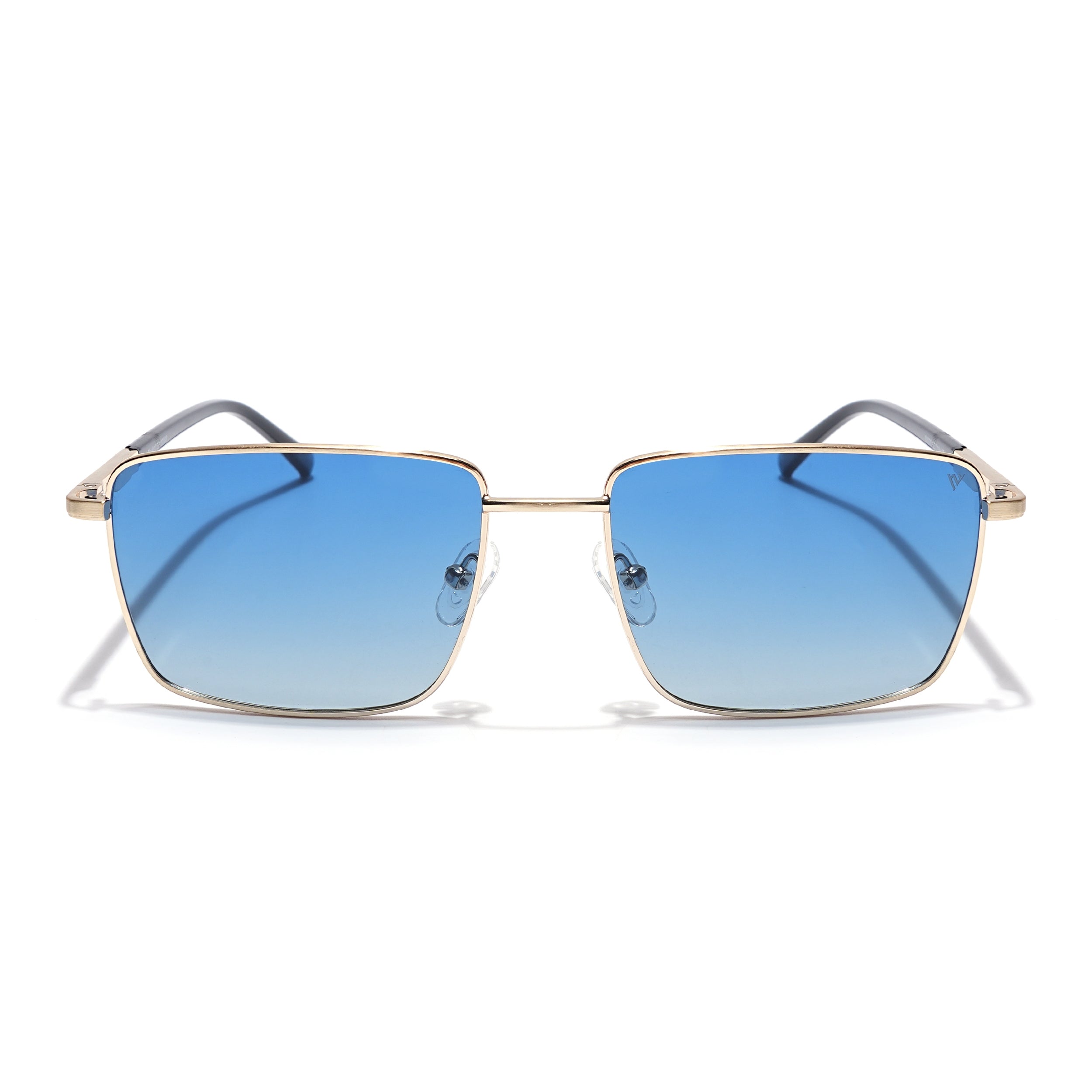 Voyage Select Square Sunglasses (Blue Lens | Golden Frame - SLPMG5942)